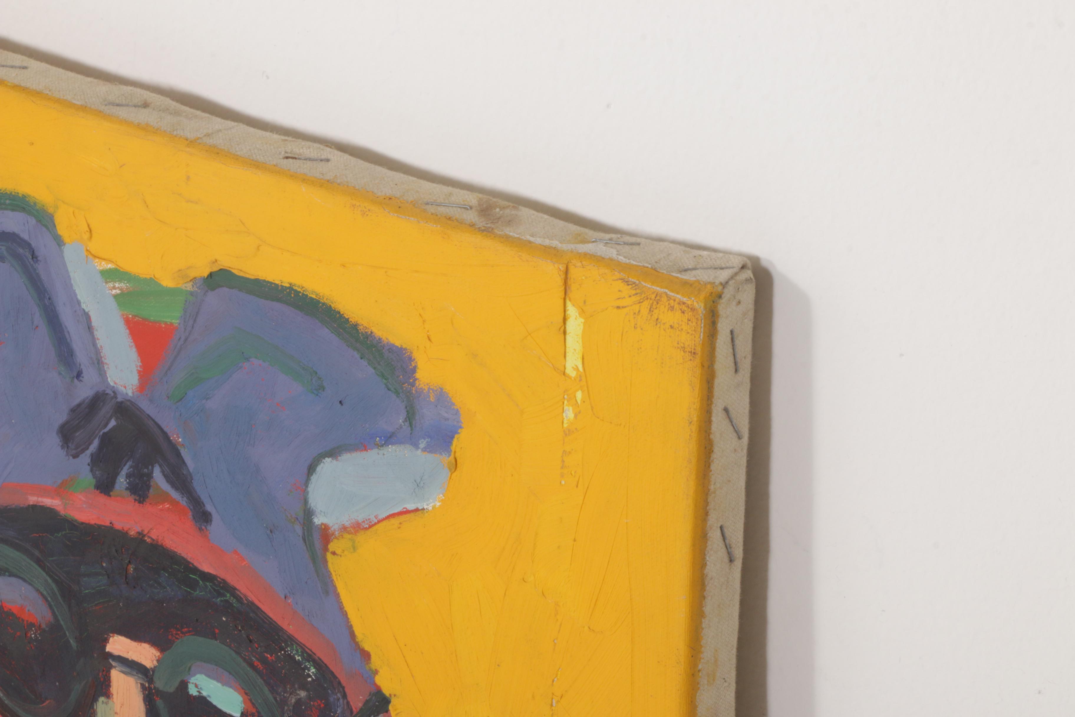 Neo-Expressionist Figural Oil Painting