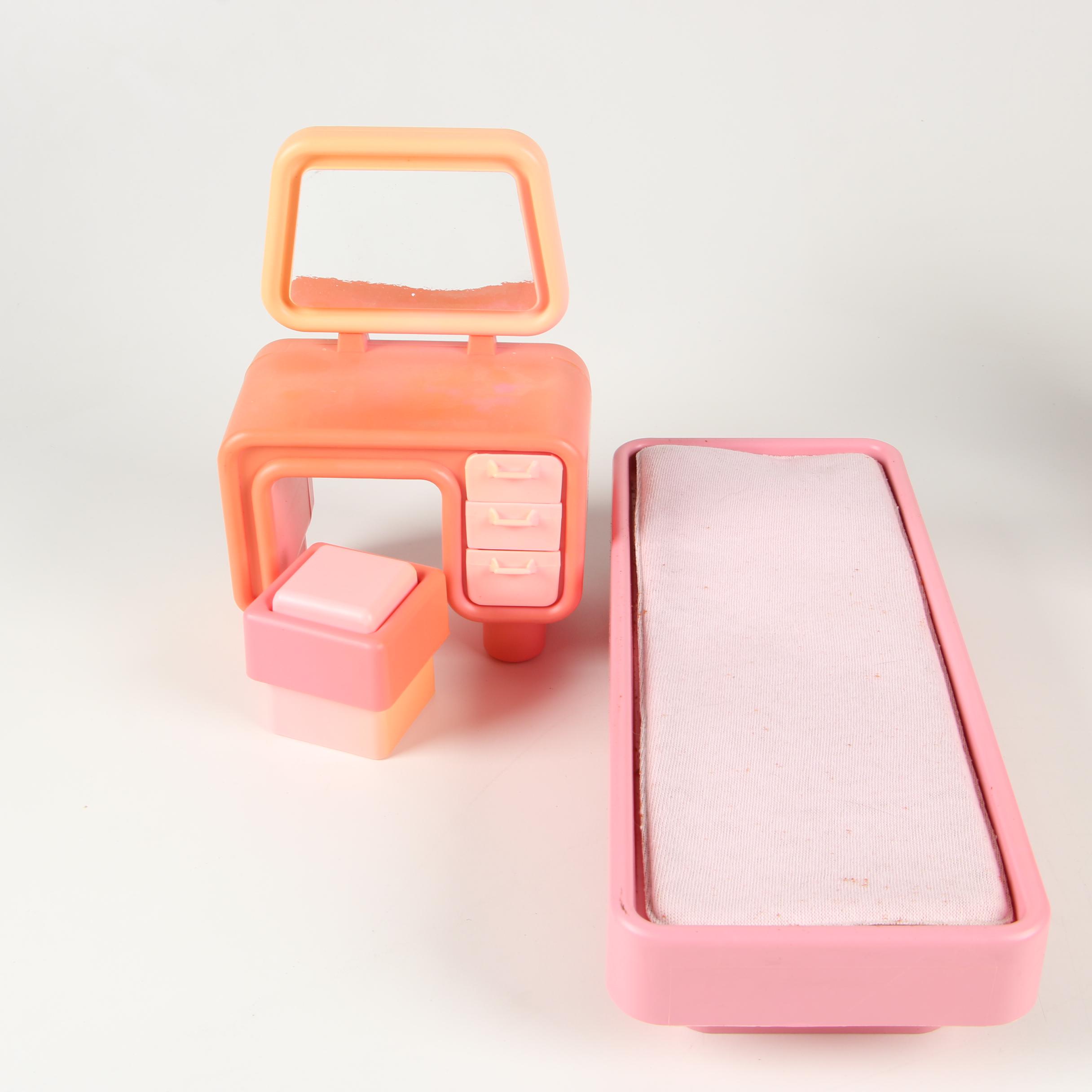 Vintage Barbie "Dream House" Furniture and Meritus Doll Car