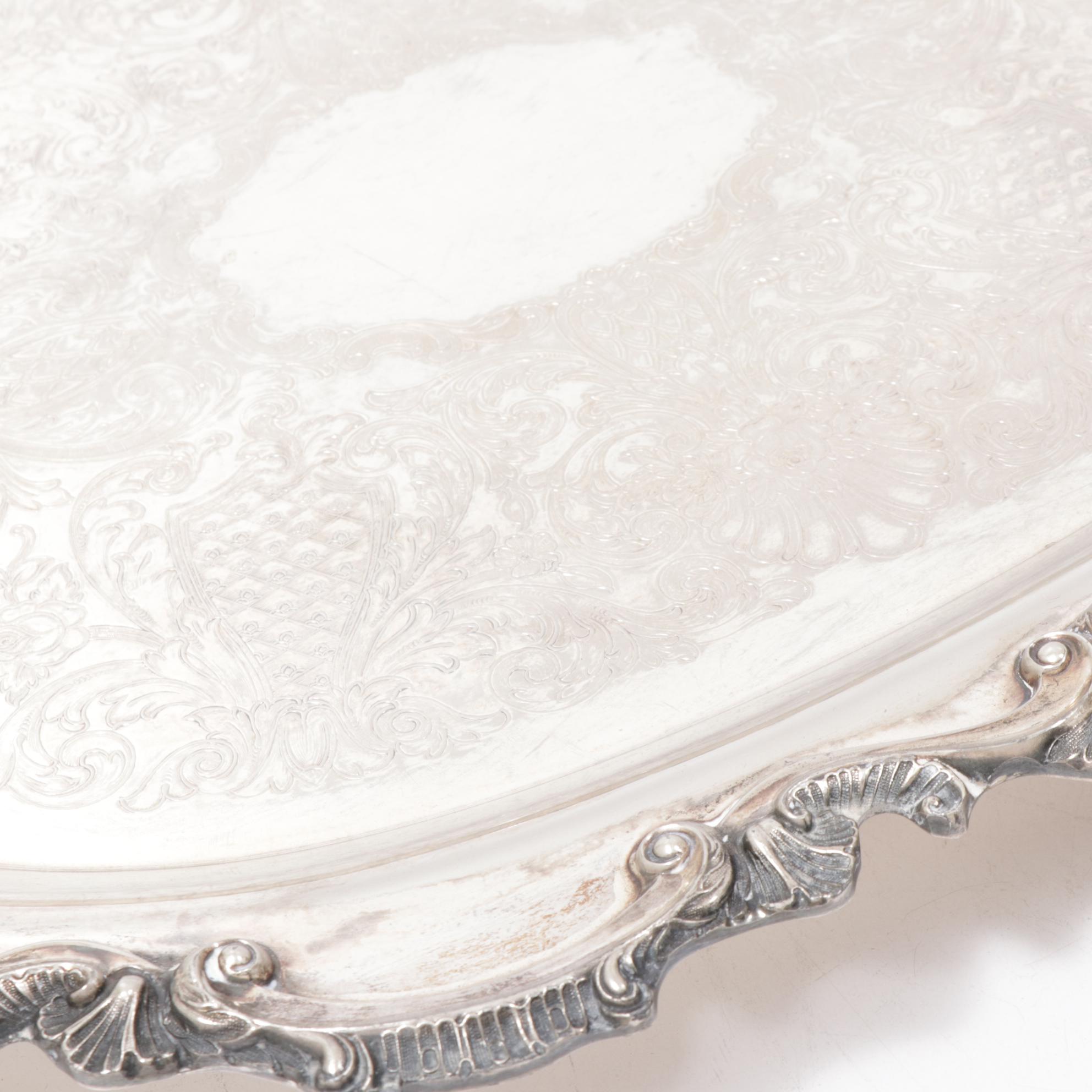 Towle Silver Plate Coffee Urn with Footed Serving Tray