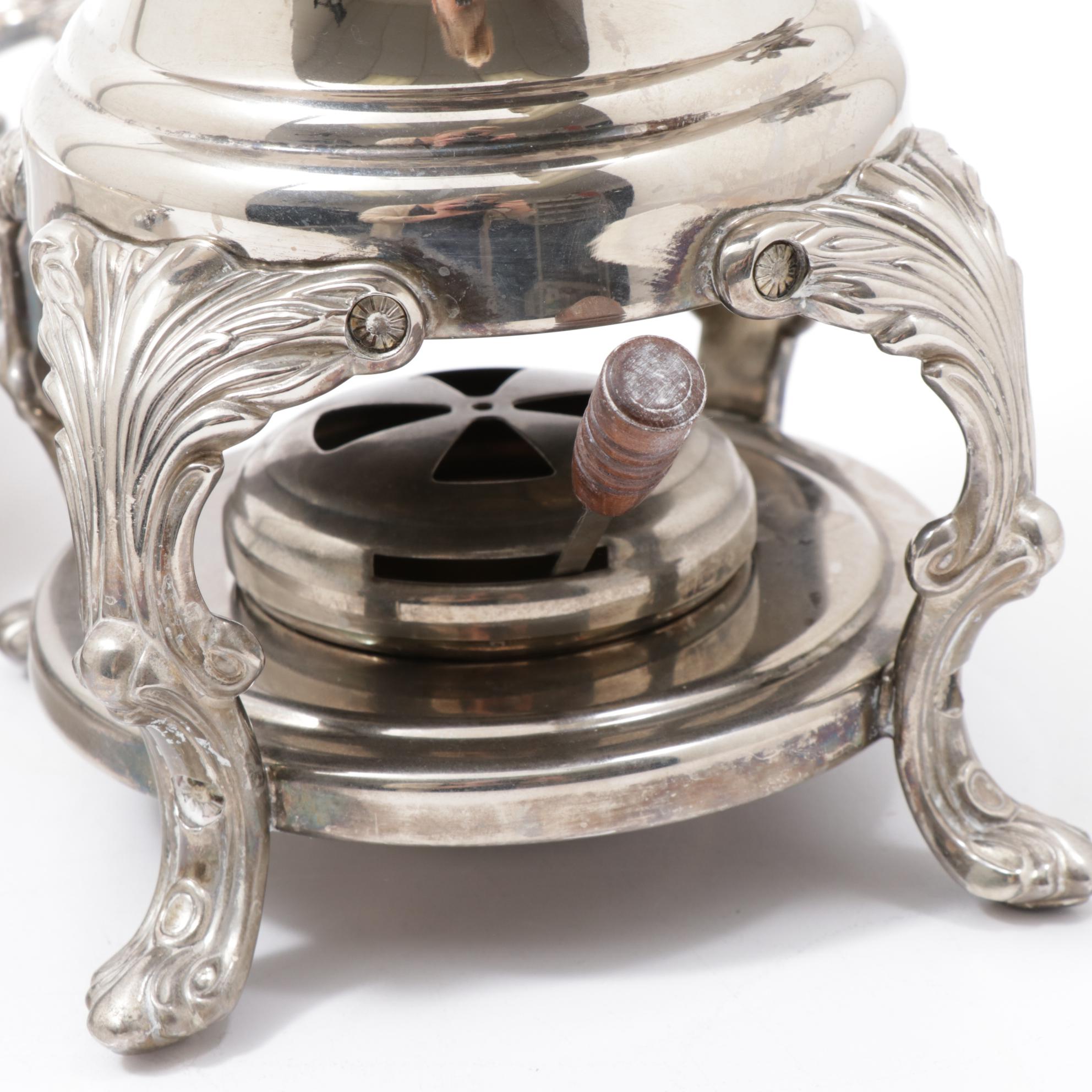 Towle Silver Plate Coffee Urn with Footed Serving Tray