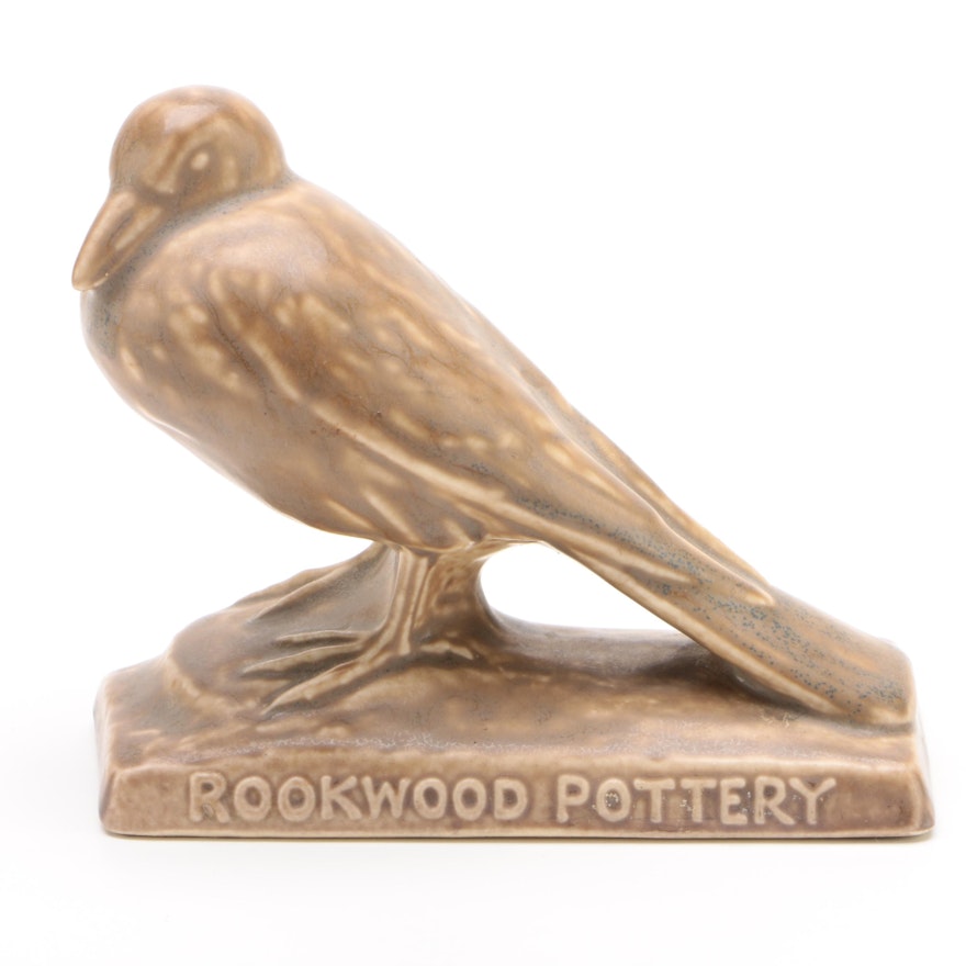 Rookwood Art Pottery "Fine Tiles" Advertising Figural Fowl Paperweight, 1926