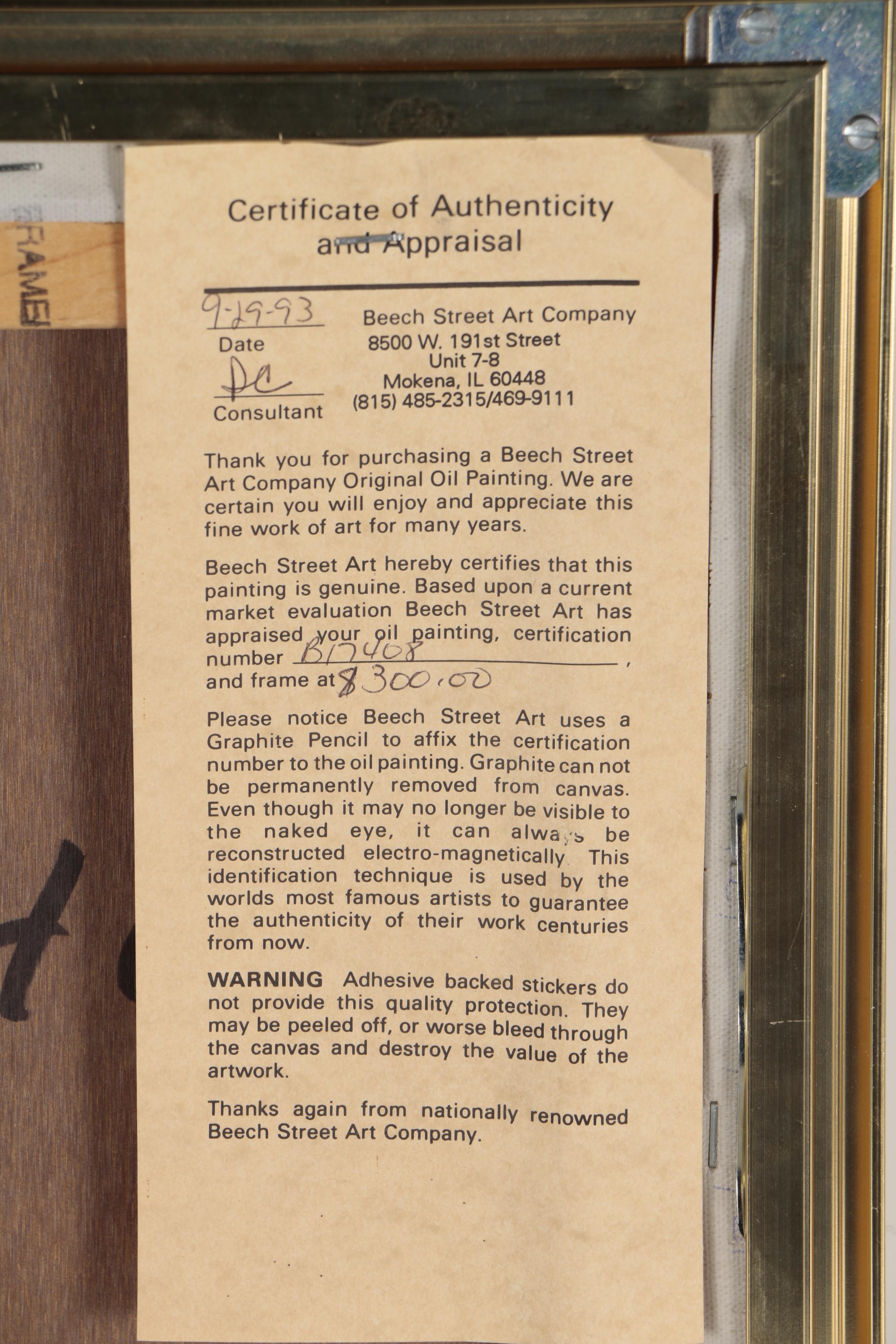 Figures on Bicycles Oil Painting