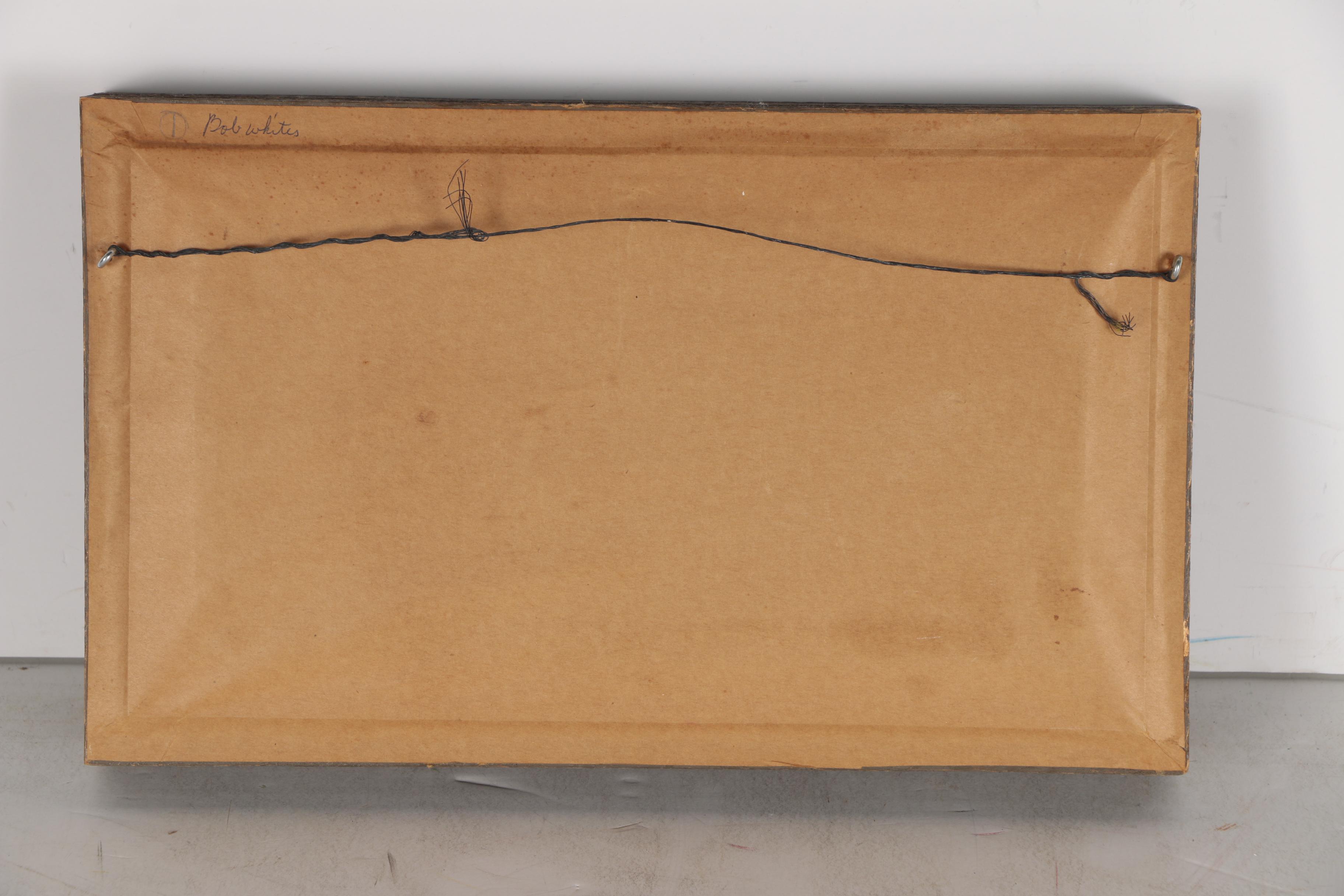 Robert Quill Johnson Gouache and Watercolor Painting of Bobwhite Quail