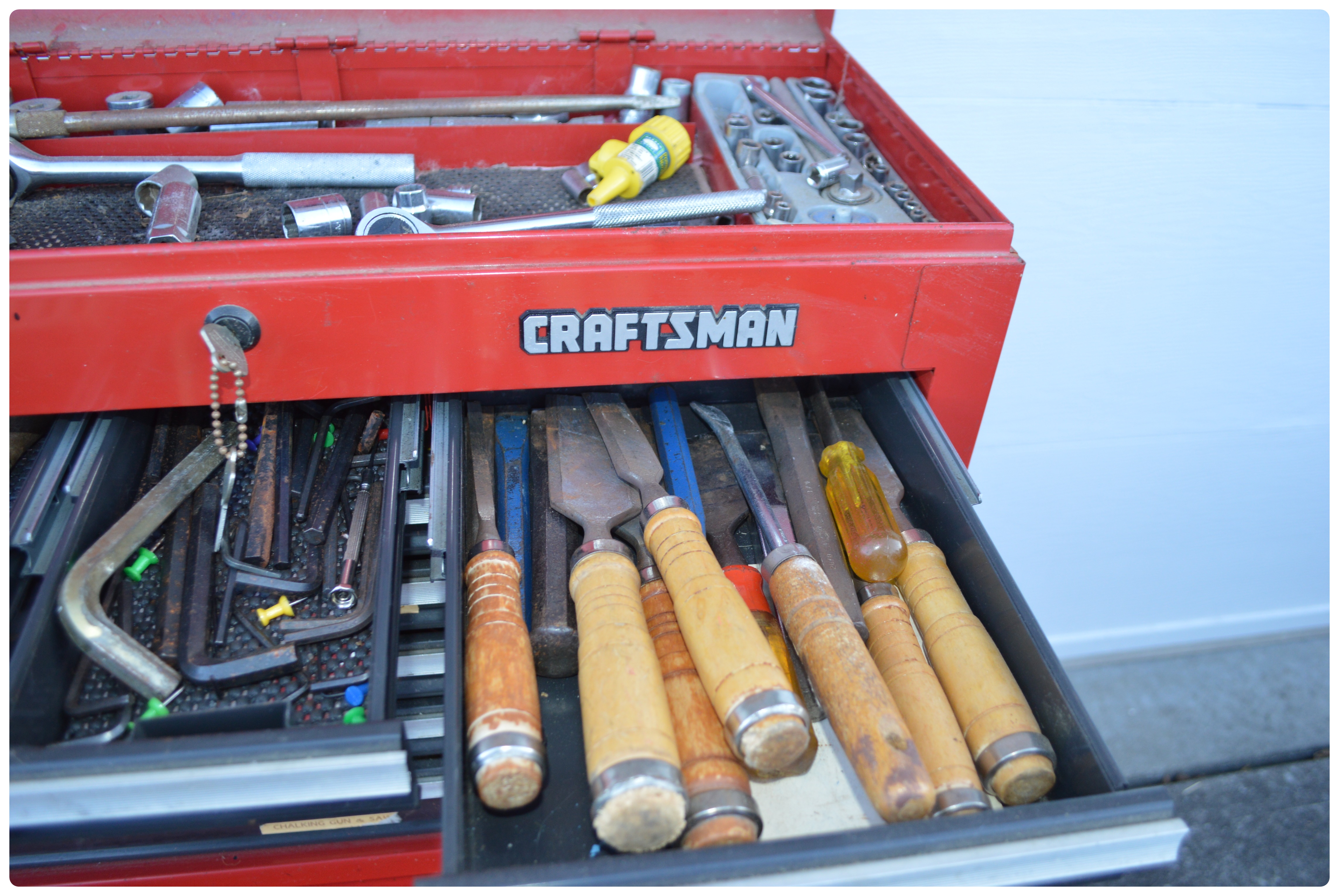 Craftsman Two Piece Tool Chest and Tools