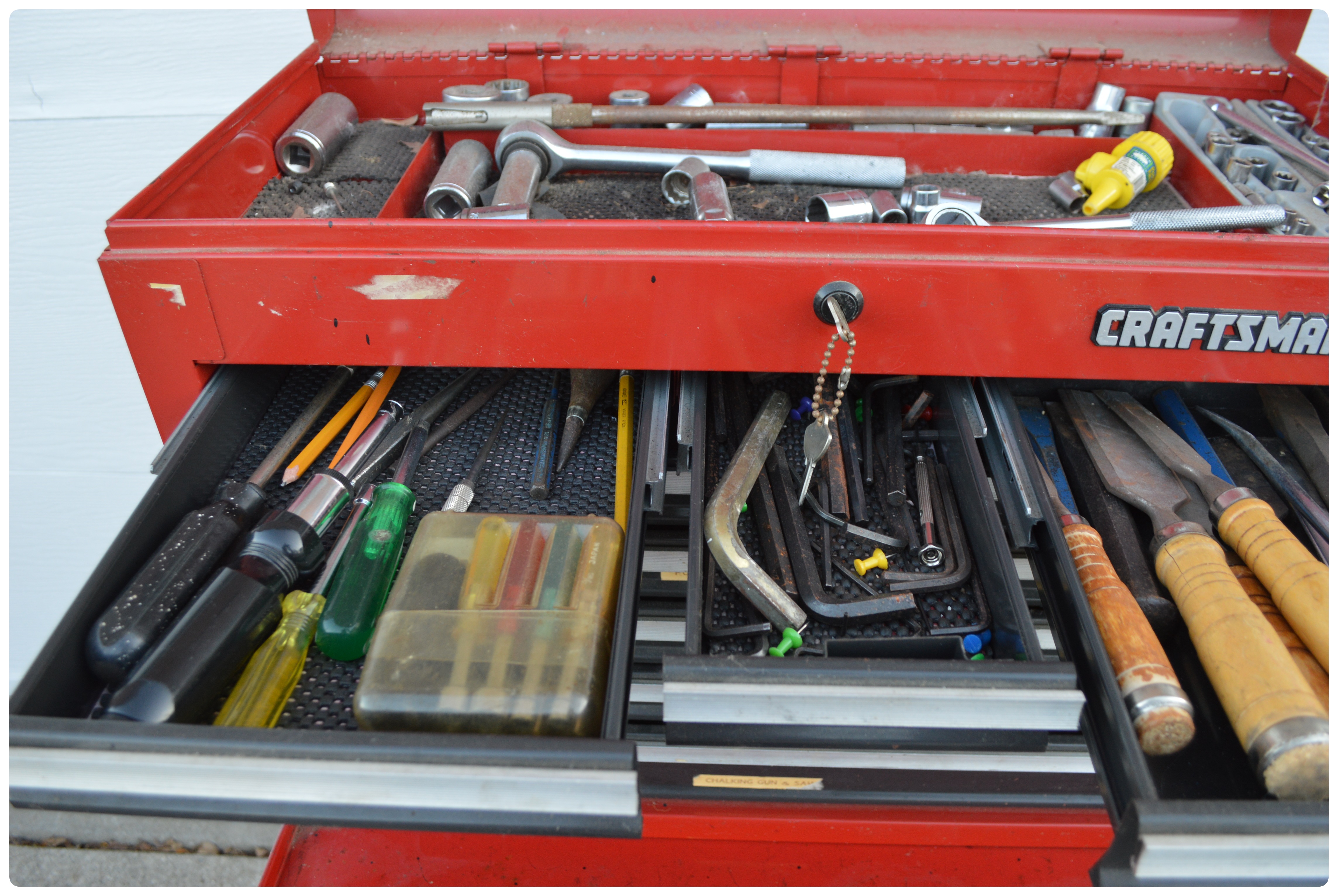 Craftsman Two Piece Tool Chest and Tools