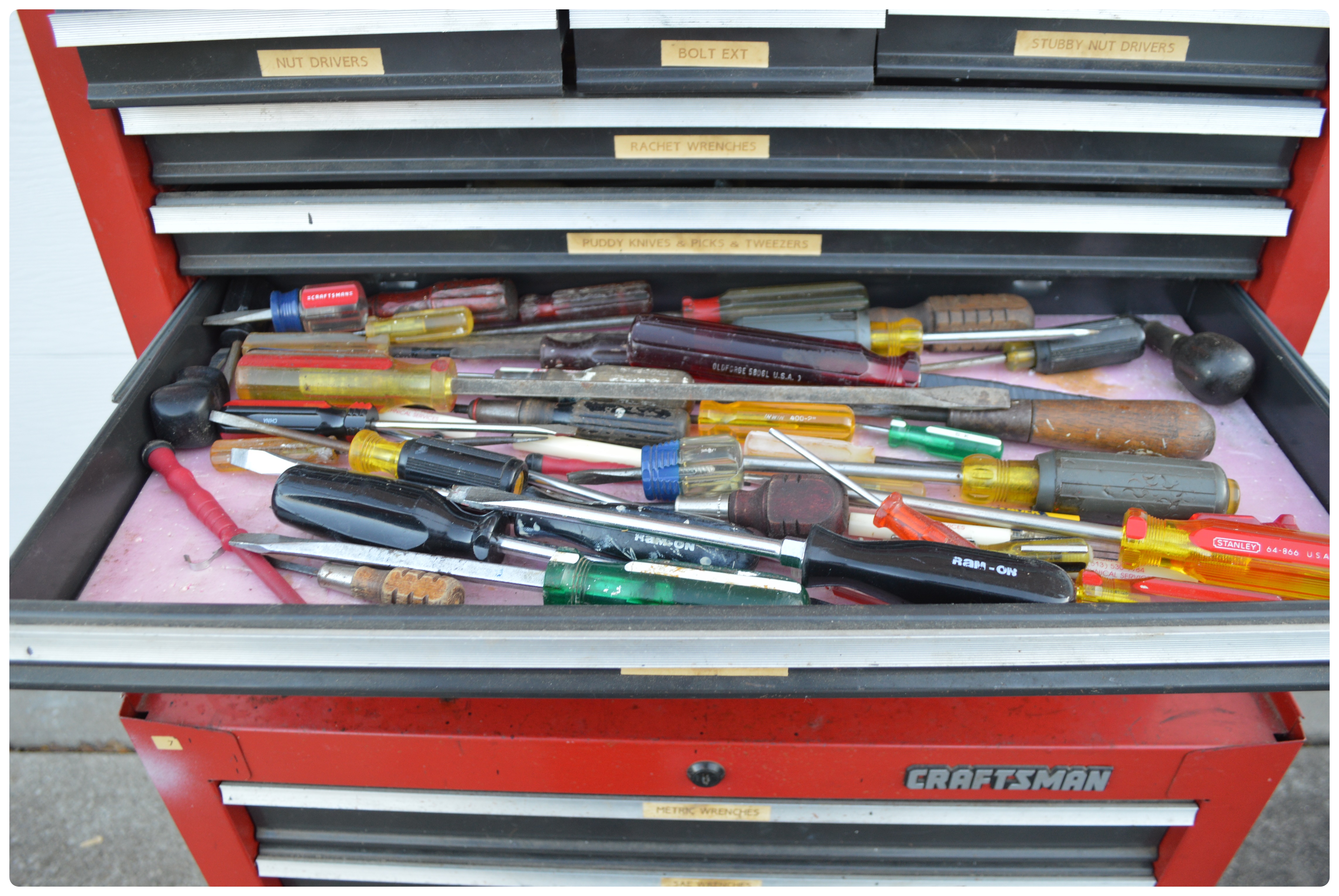 Craftsman Two Piece Tool Chest and Tools