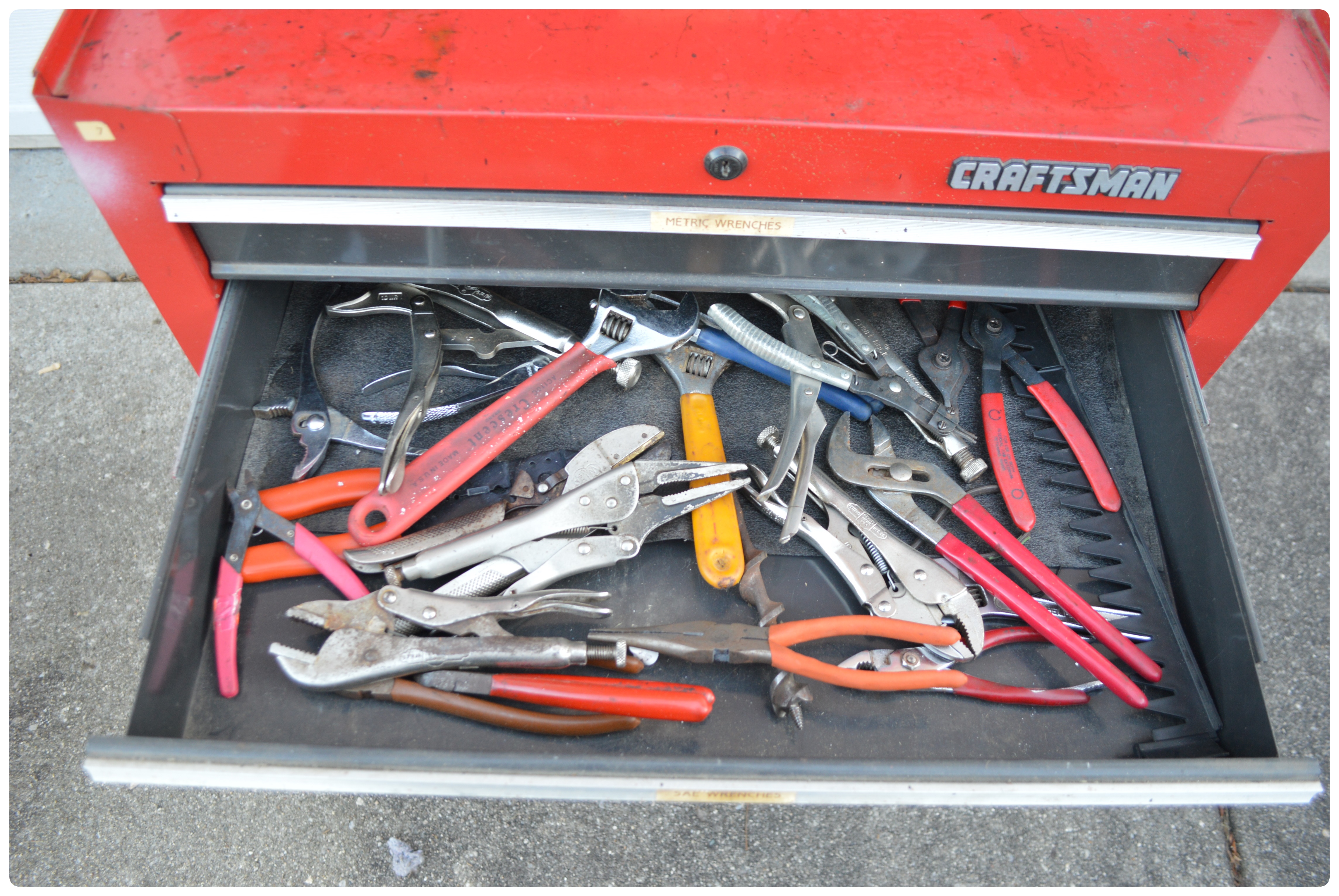 Craftsman Two Piece Tool Chest and Tools