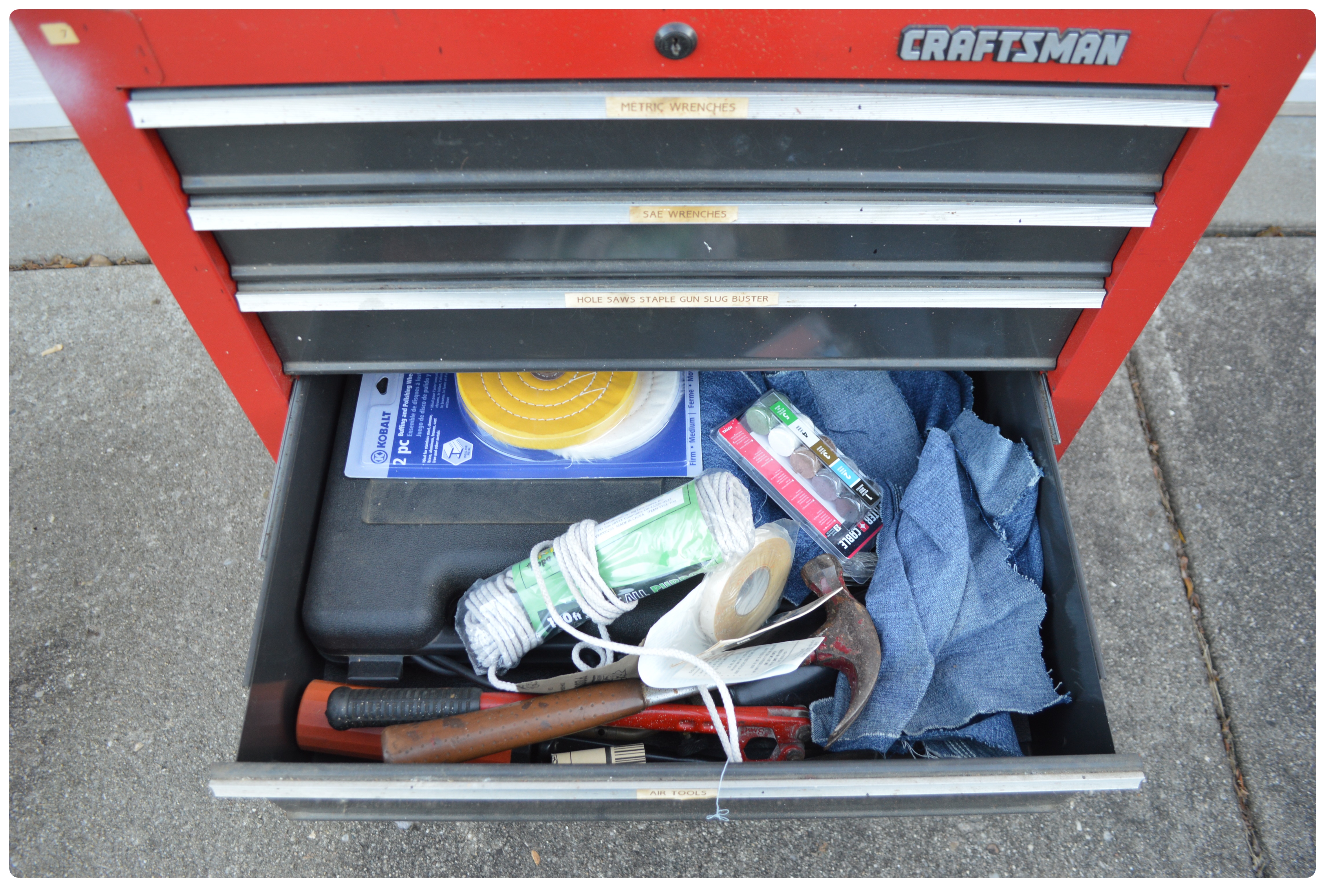 Craftsman Two Piece Tool Chest and Tools