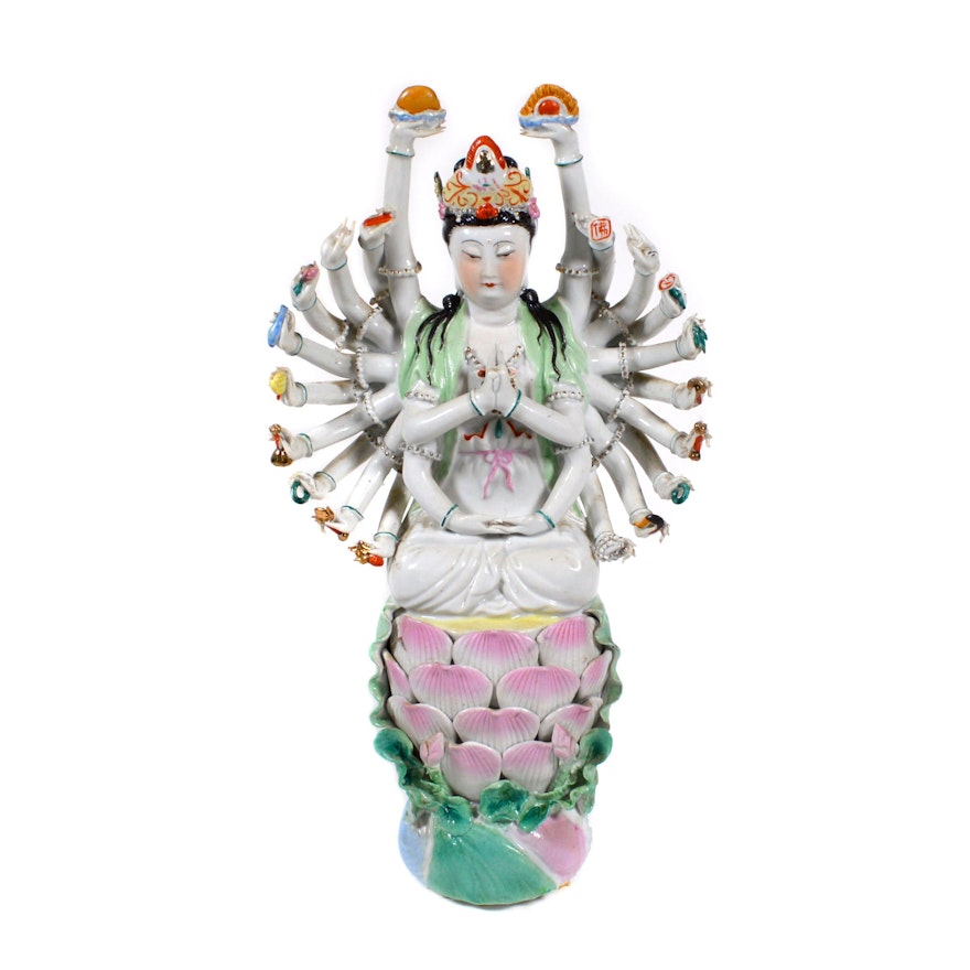 Indian God Ganesha Porcelain Figurine