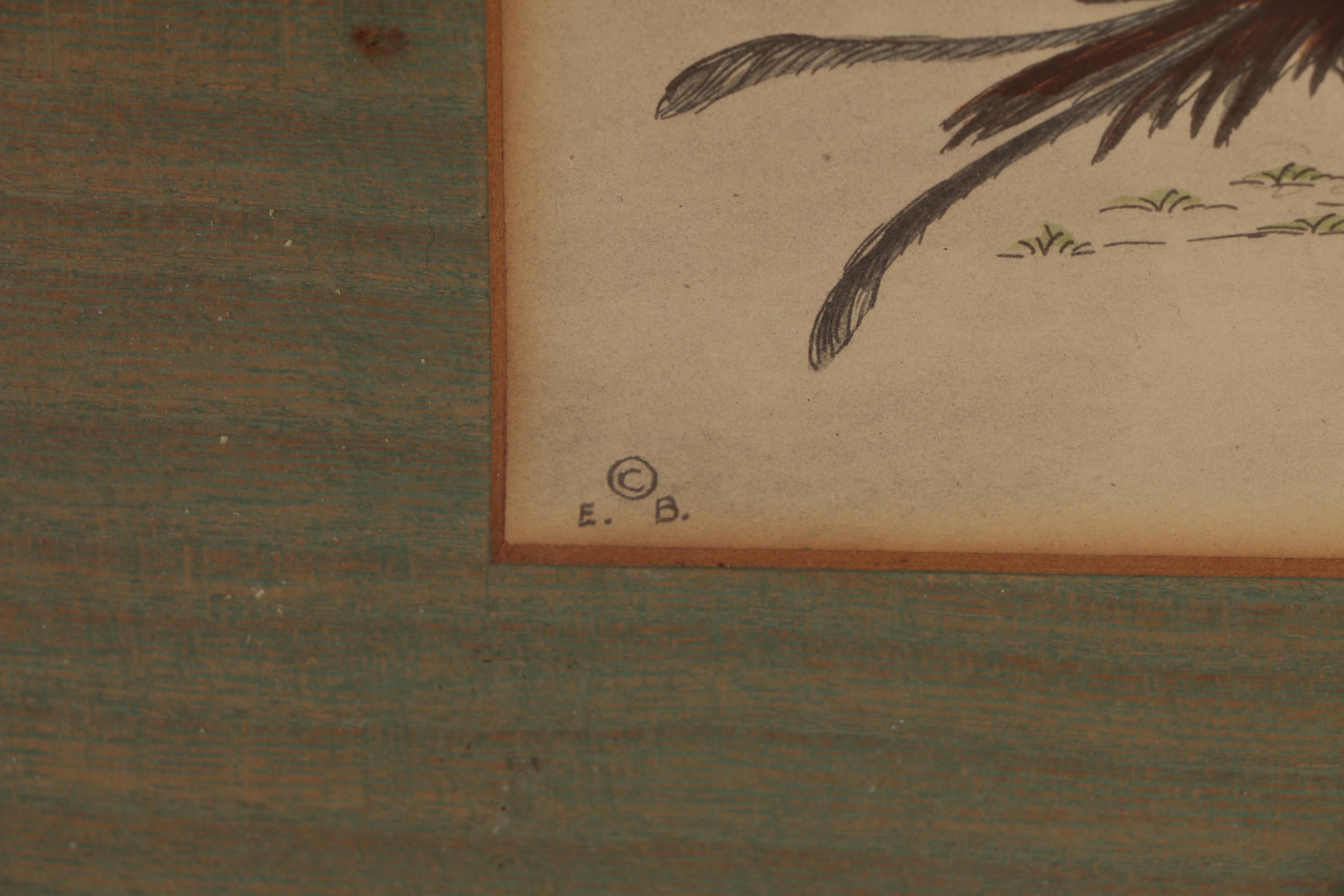 East Asian Gouache Embellished Collotype after Enila Lowe