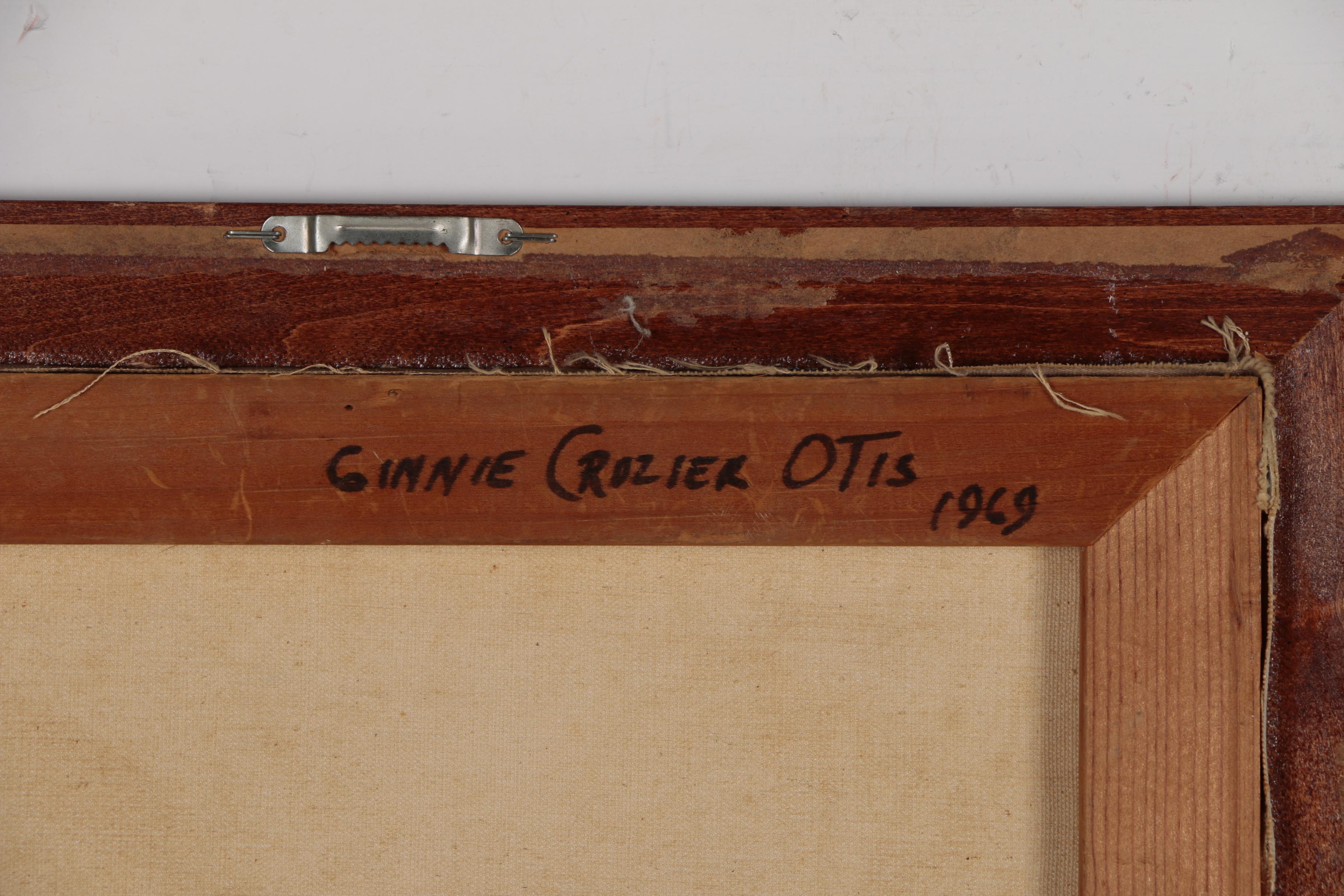 Ginnie Crozier Otis Oil Painting "English Bulldog and Pup", 1969