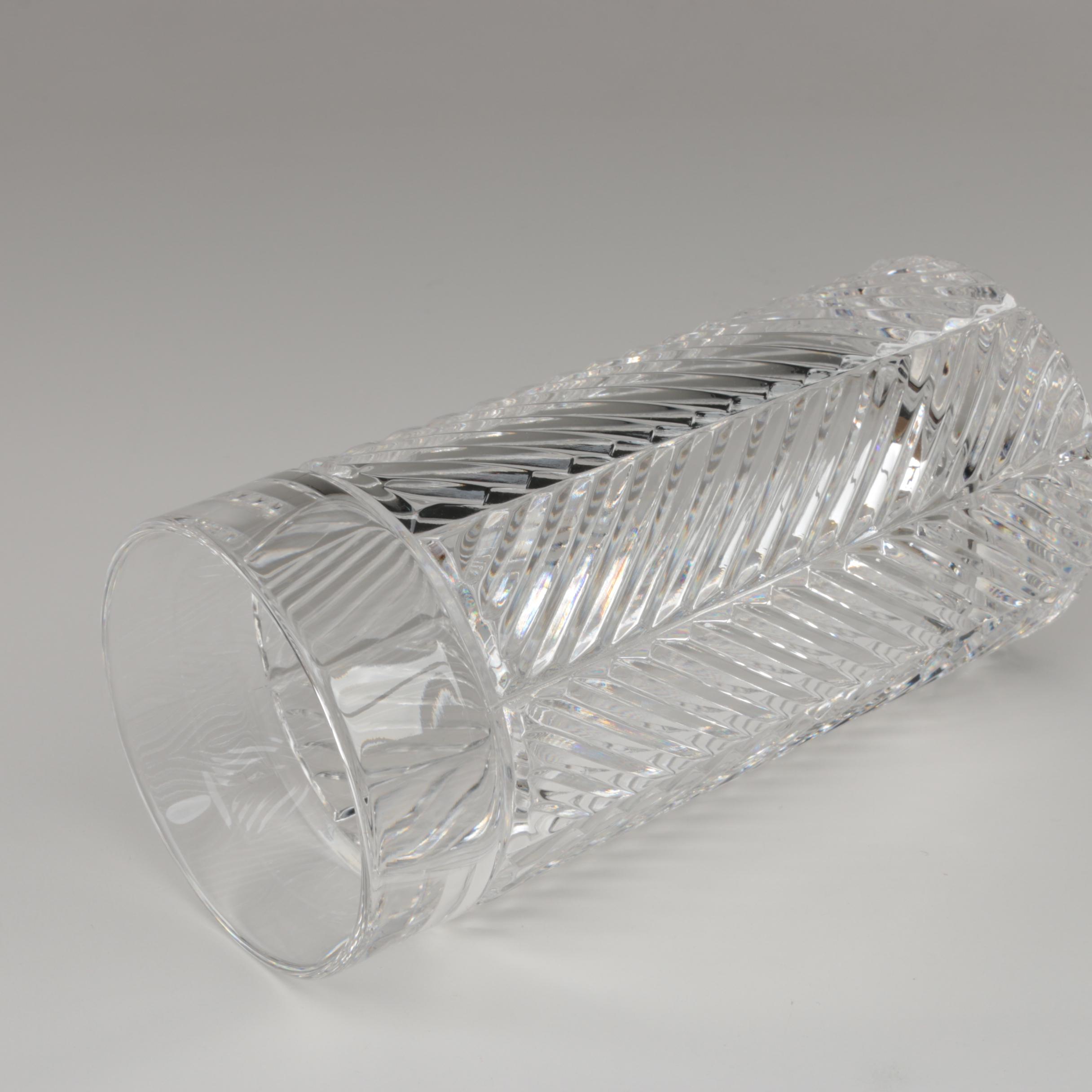 Ralph Lauren "Herringbone" Crystal Highball Glasses, 1990s