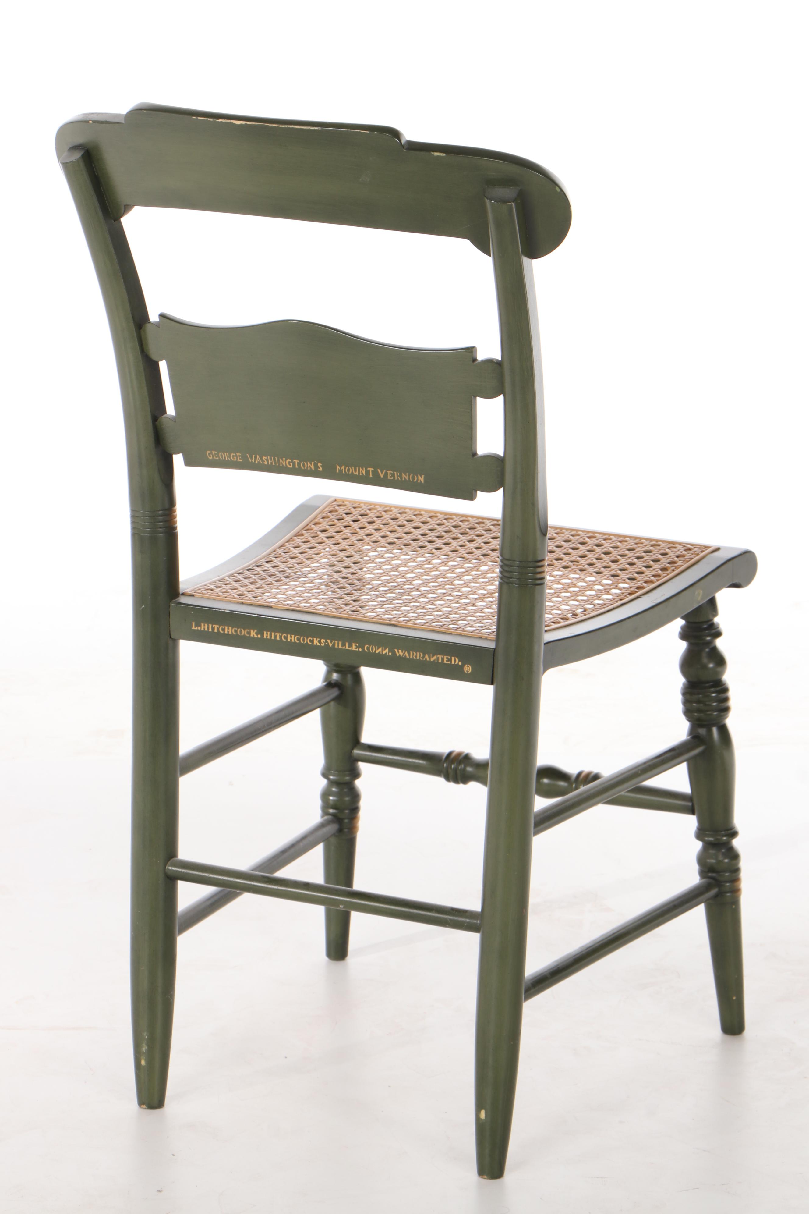 Marshall Field's Pair of Stenciled Hitchcock Side Chairs, 1970s