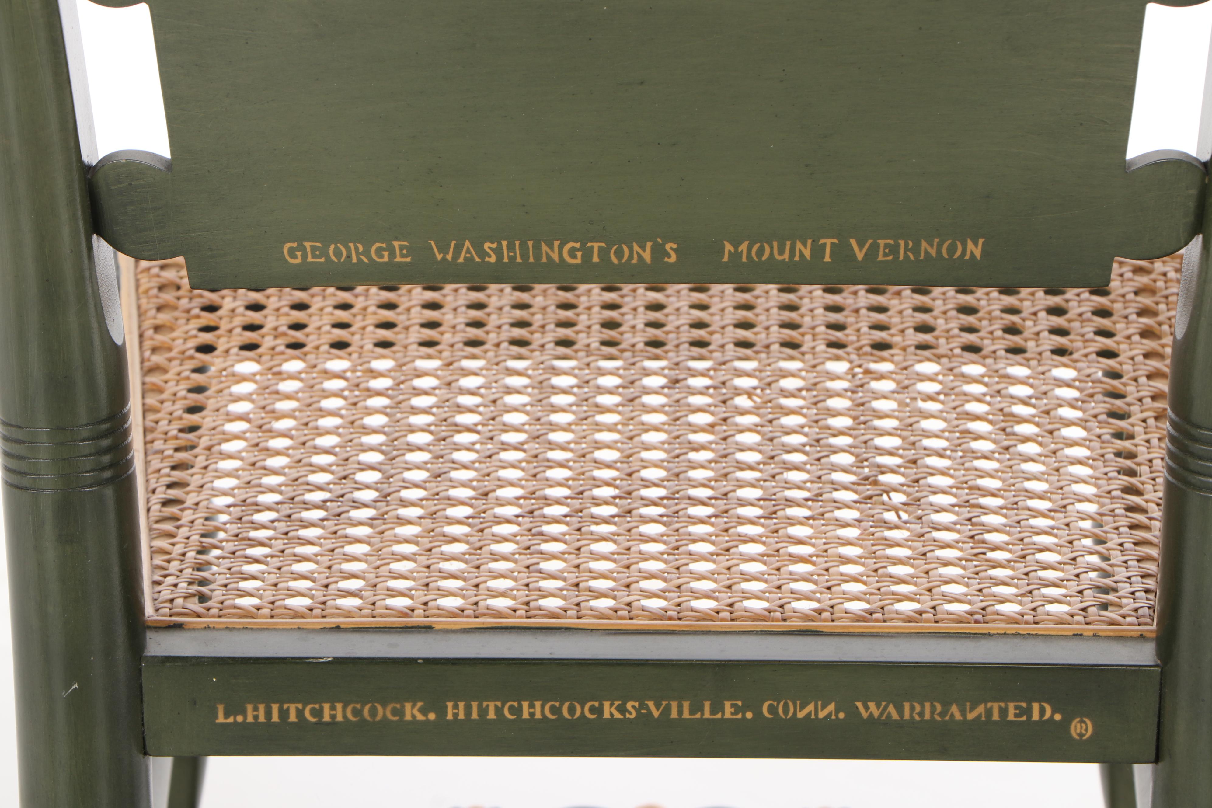 Marshall Field's Pair of Stenciled Hitchcock Side Chairs, 1970s