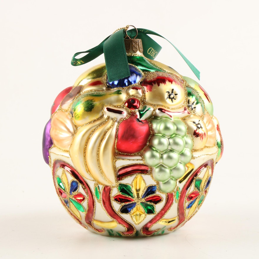 Waterford Nostalgic Collection "Bountiful" Blown Glass Ornament