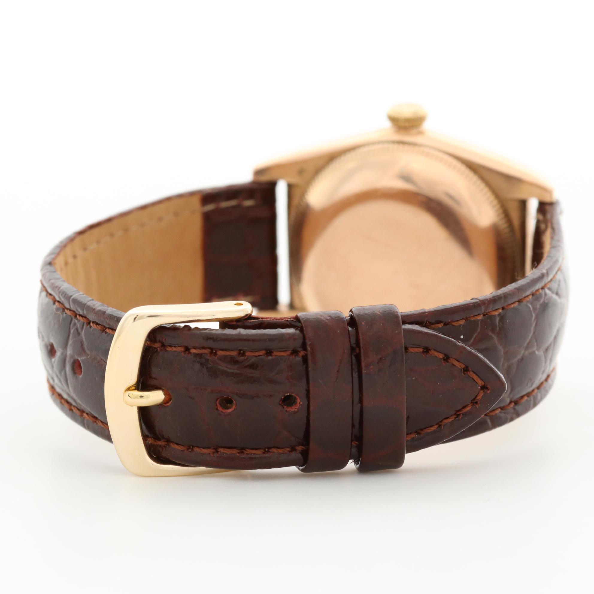 Vintage Rolex 14K Rose Gold Bubble Back Watch