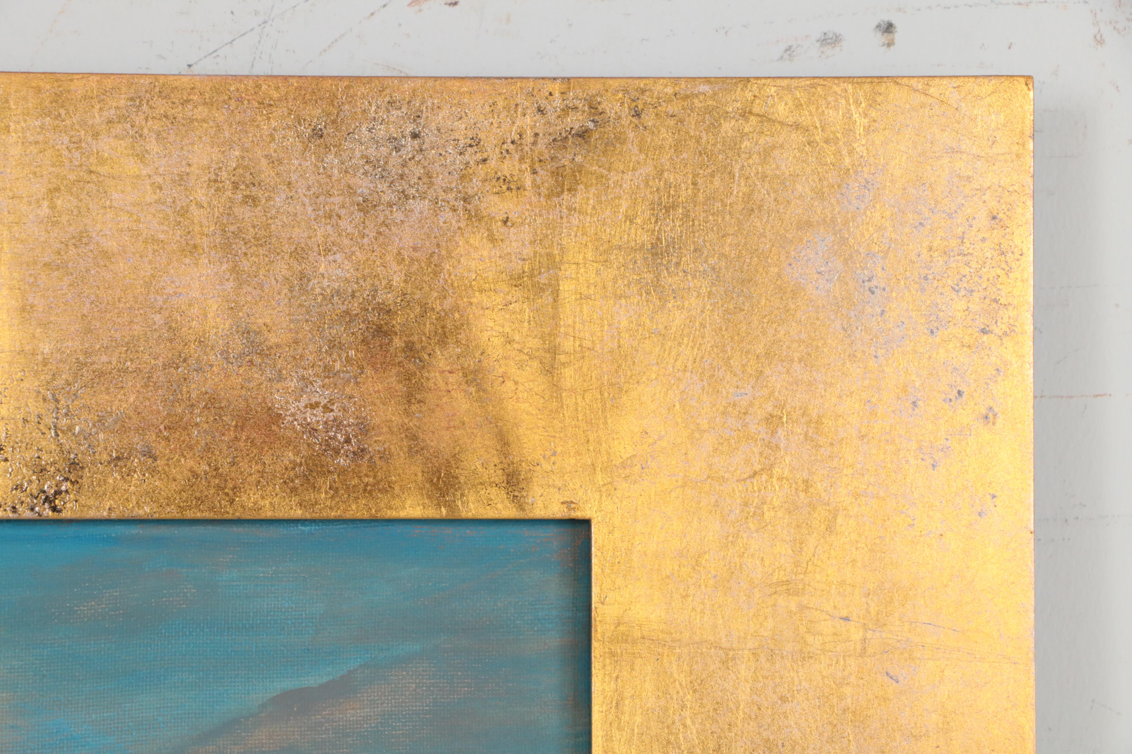 Stan Prather Oil Painting of Tropical Landscape with Flamingo