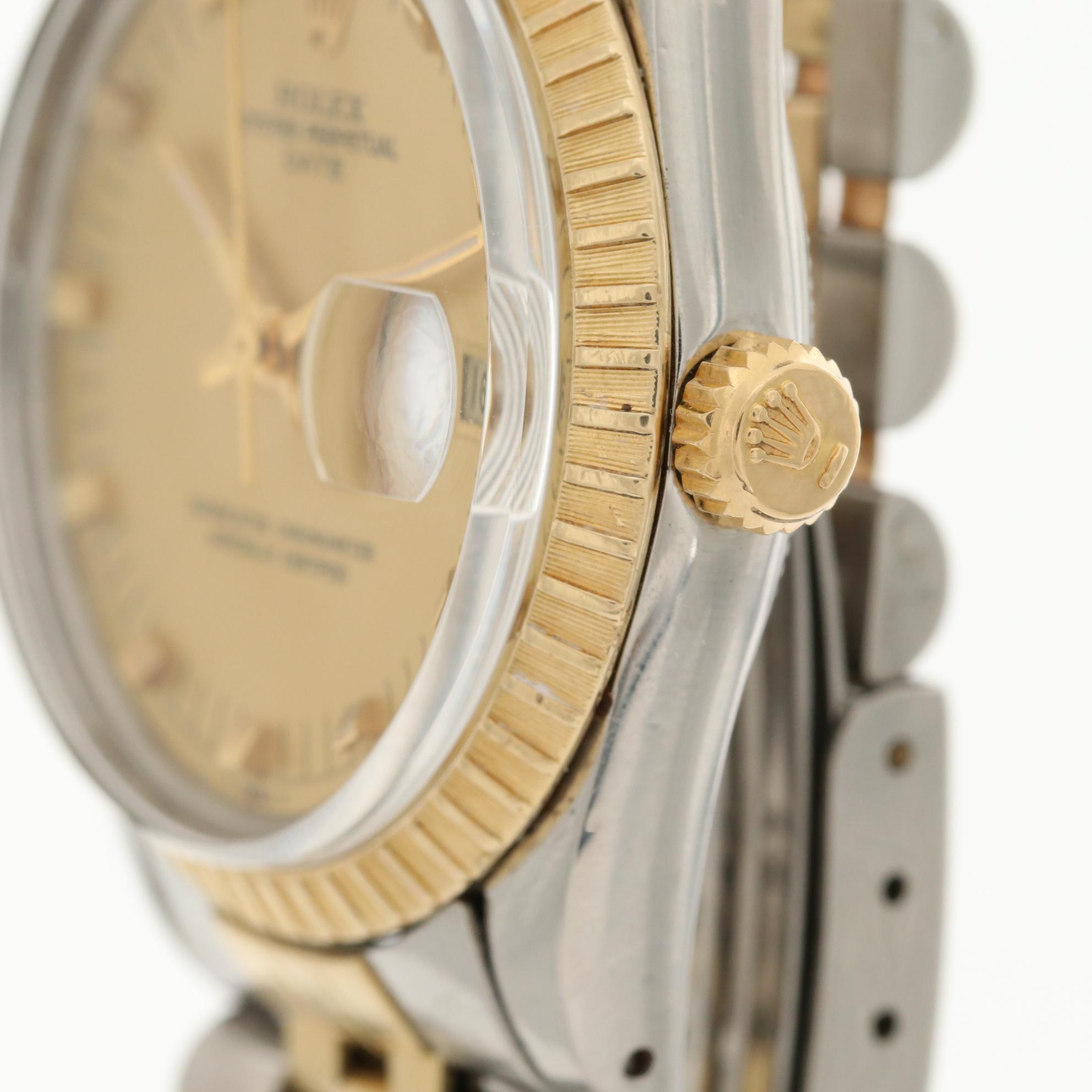 Vintage Rolex Datejust 14K Yellow Gold and Stainless Steel Automatic Watch