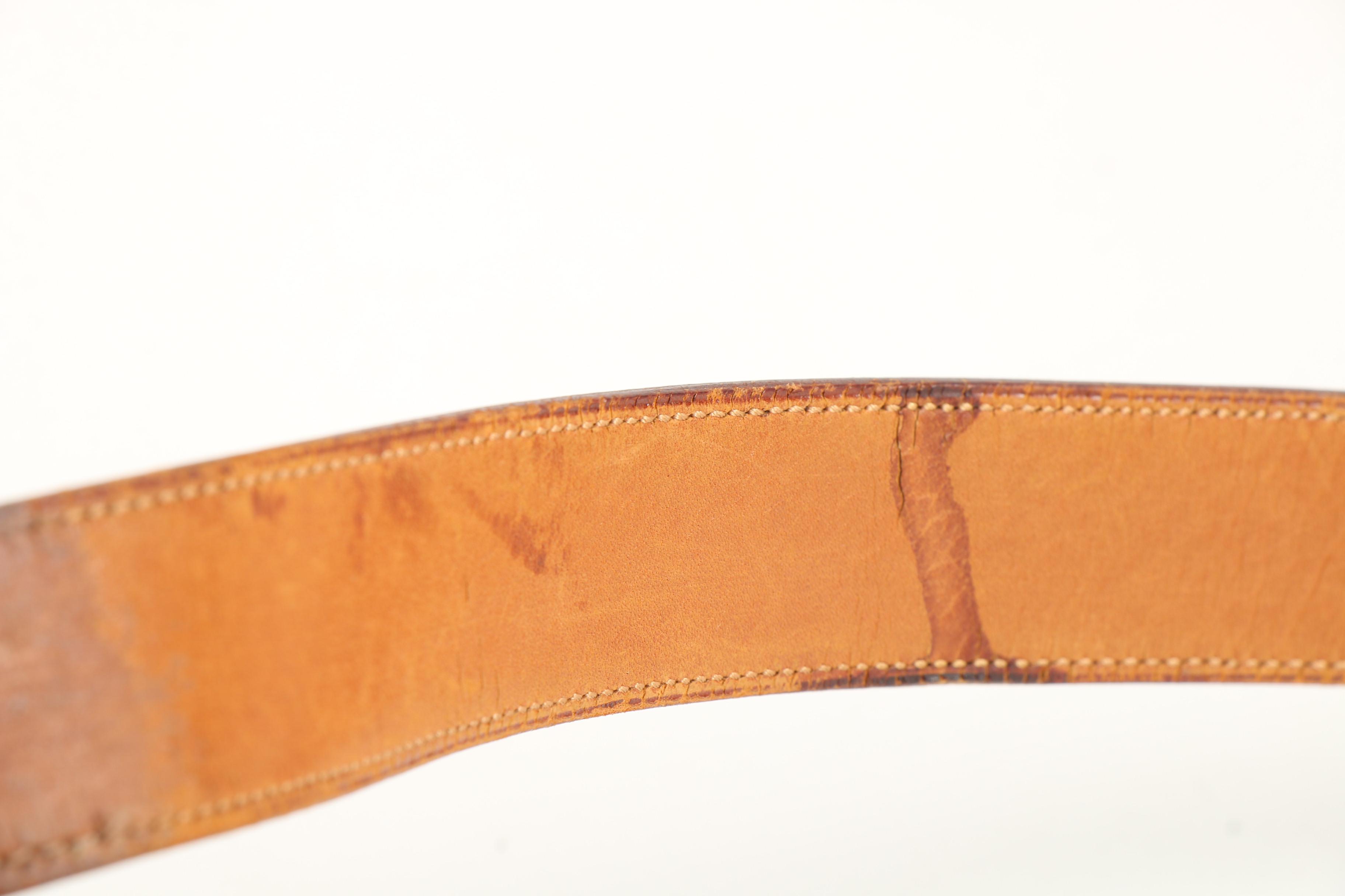 Hermès Gold Tone H Buckle on Black Box Calf Leather Belt