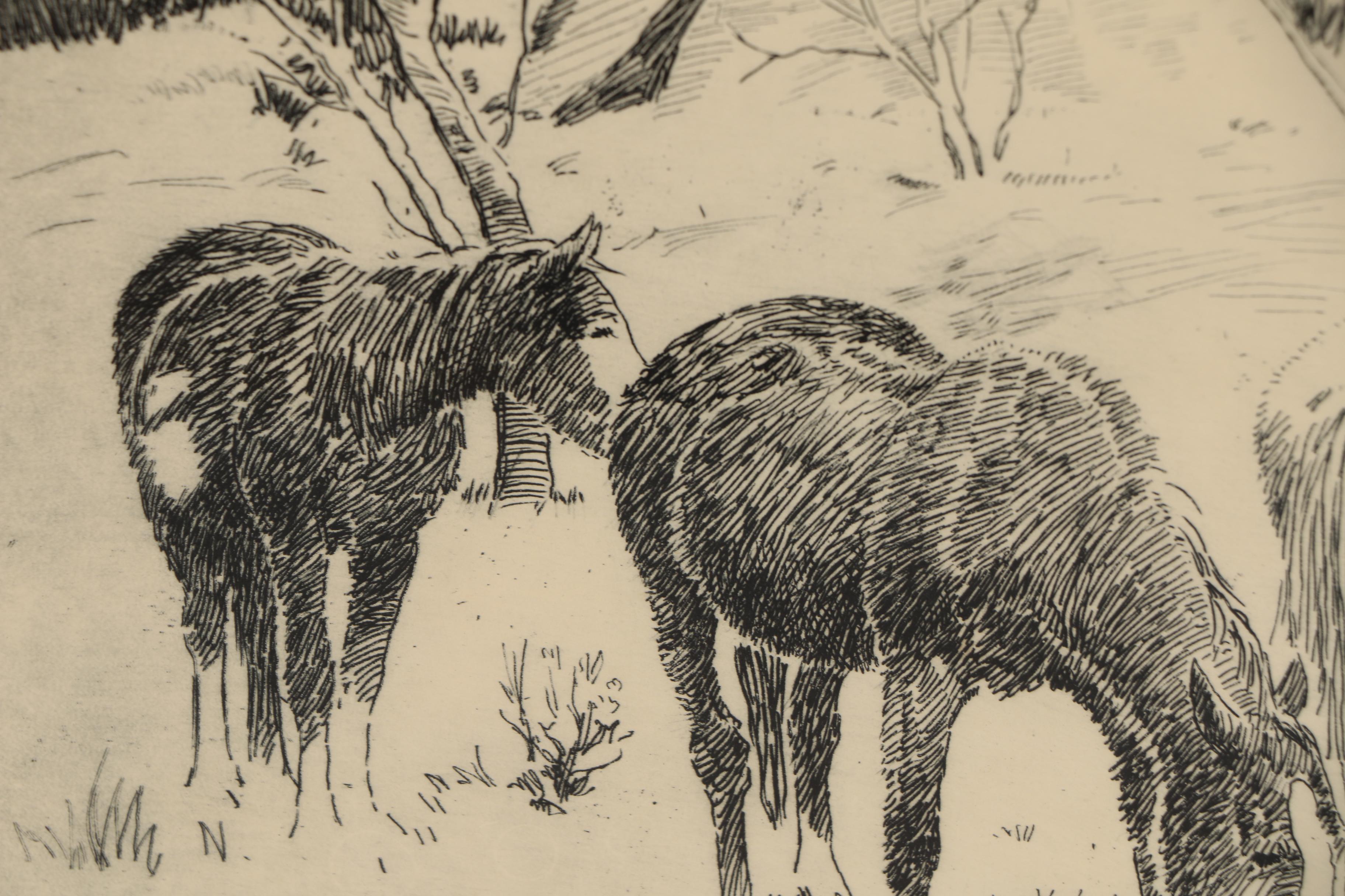 Elling William "Bill" Gollings Etching "Winter Time", 1928