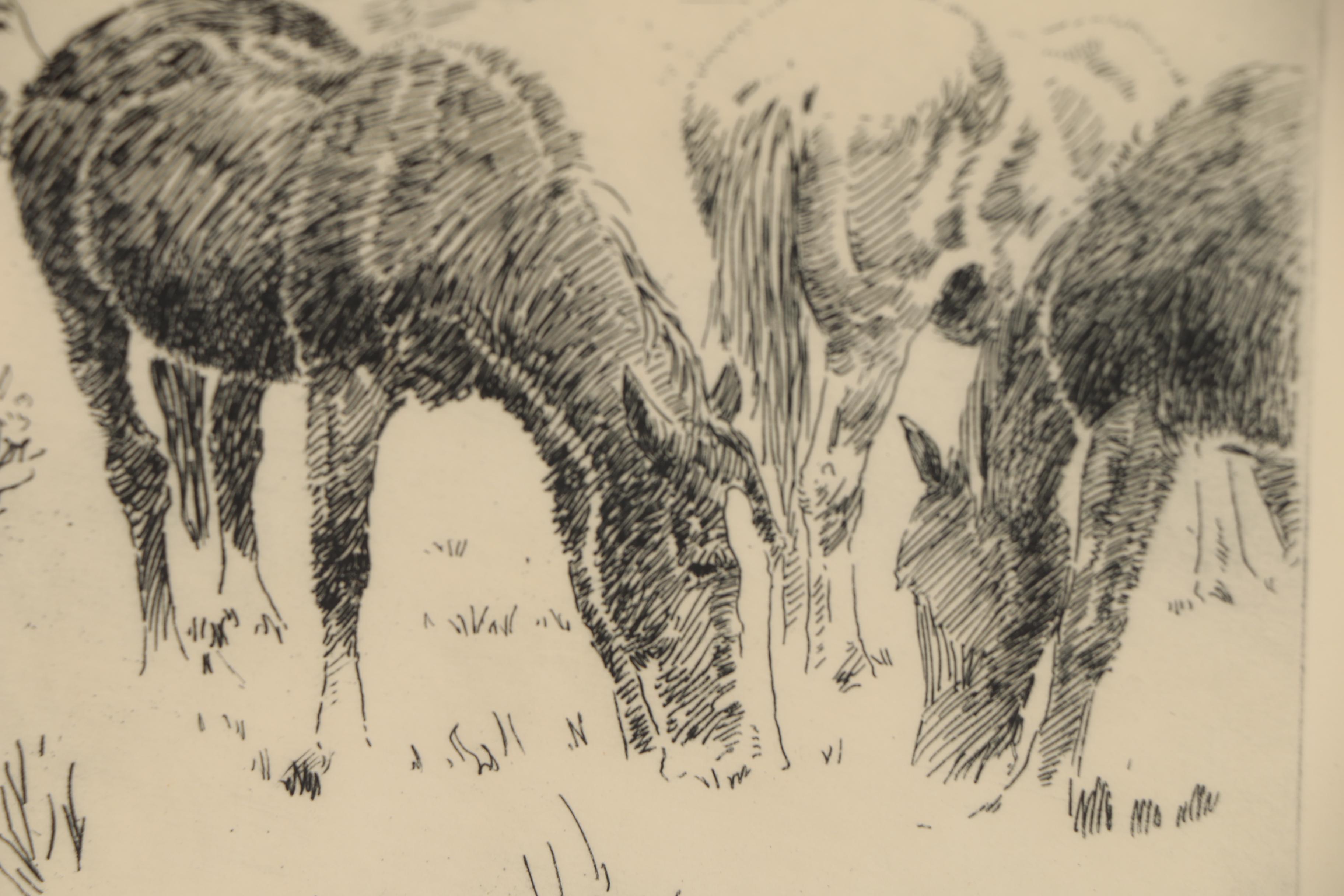 Elling William "Bill" Gollings Etching "Winter Time", 1928