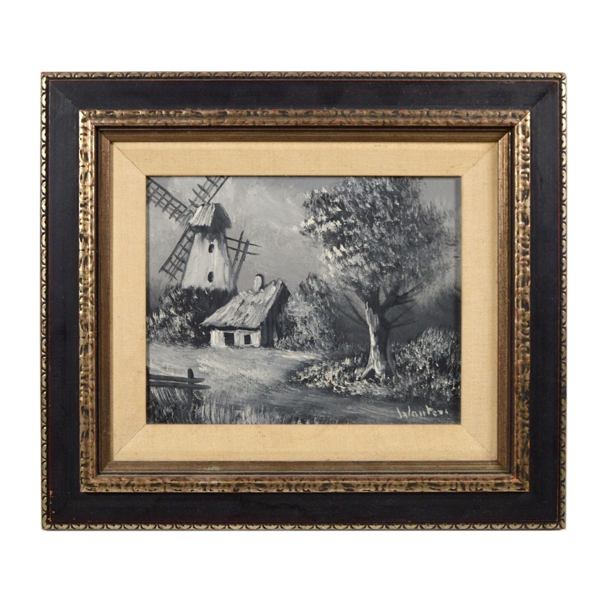 Wauters Oil Panting of Windmill