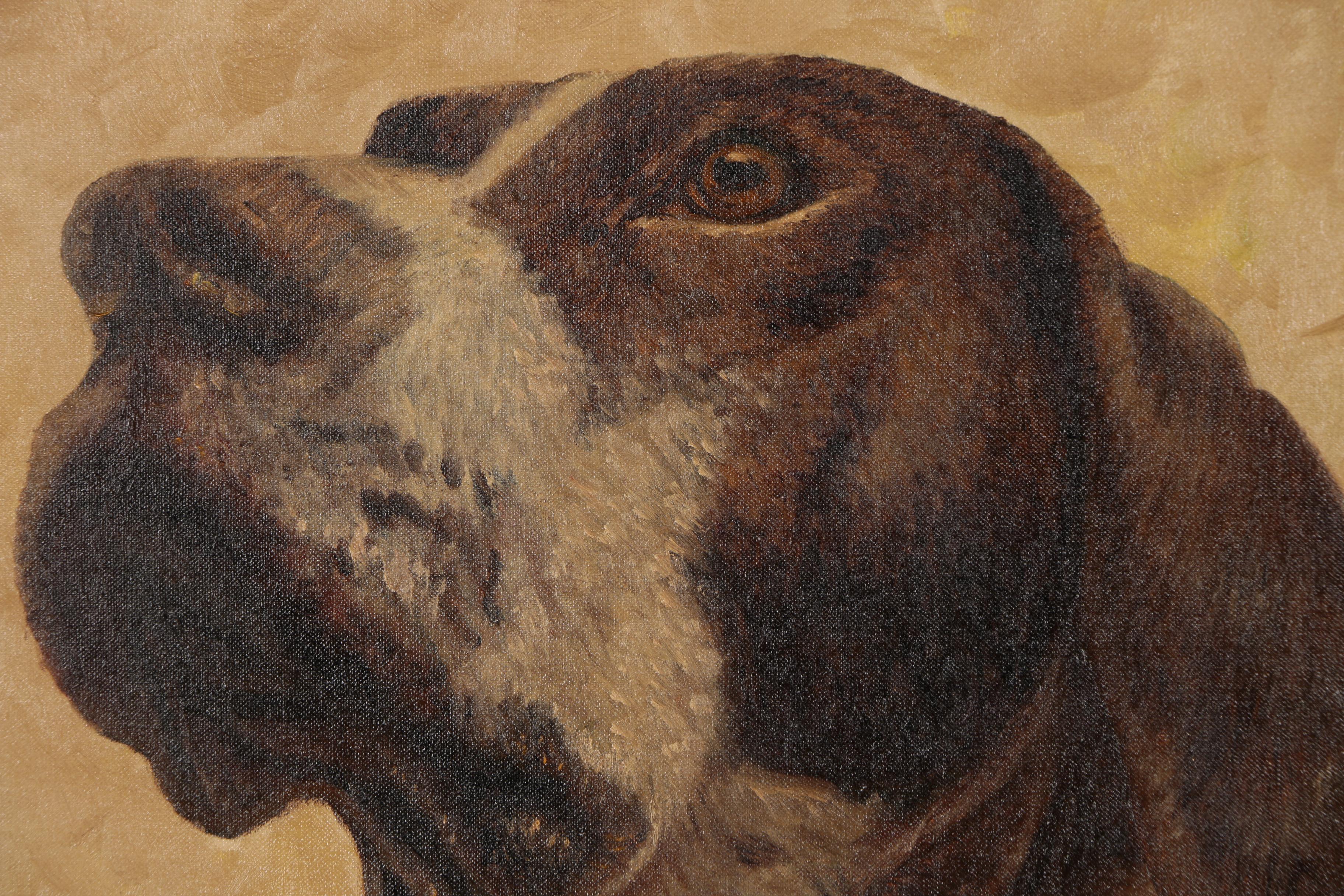 Allye Hutter Dog Portrait Oil Painting, 1943