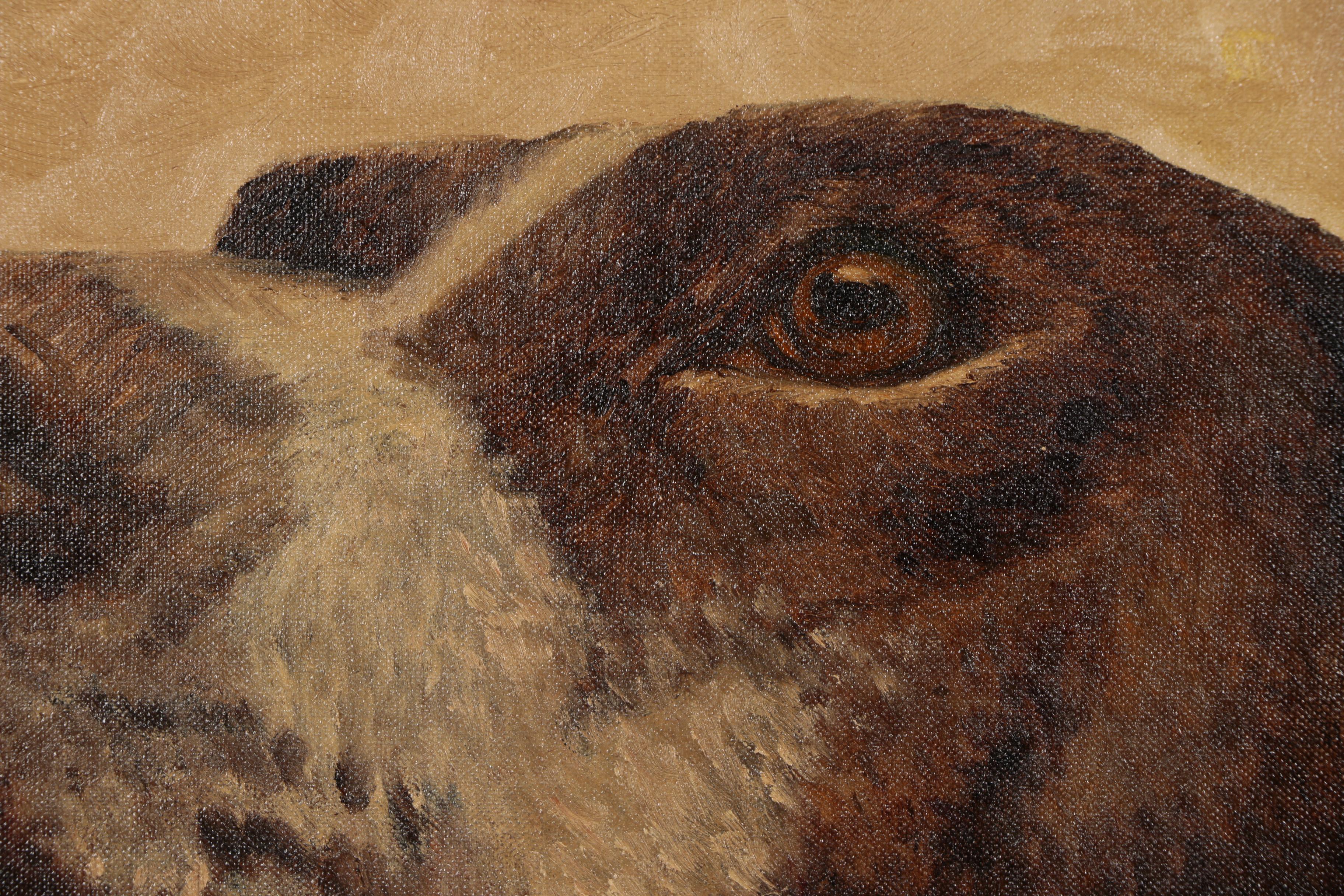 Allye Hutter Dog Portrait Oil Painting, 1943