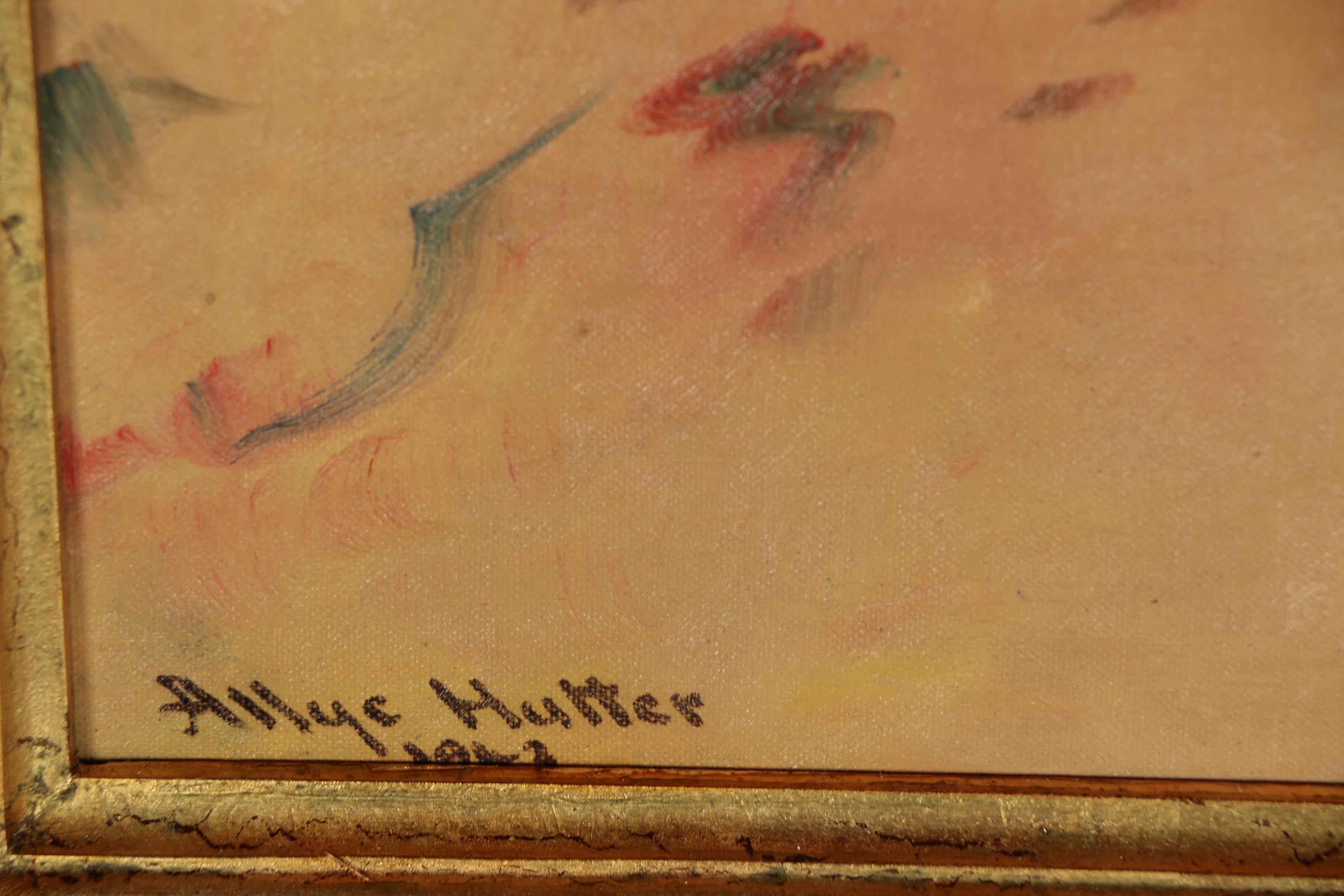 Allye Hutter Dog Portrait Oil Painting, 1943