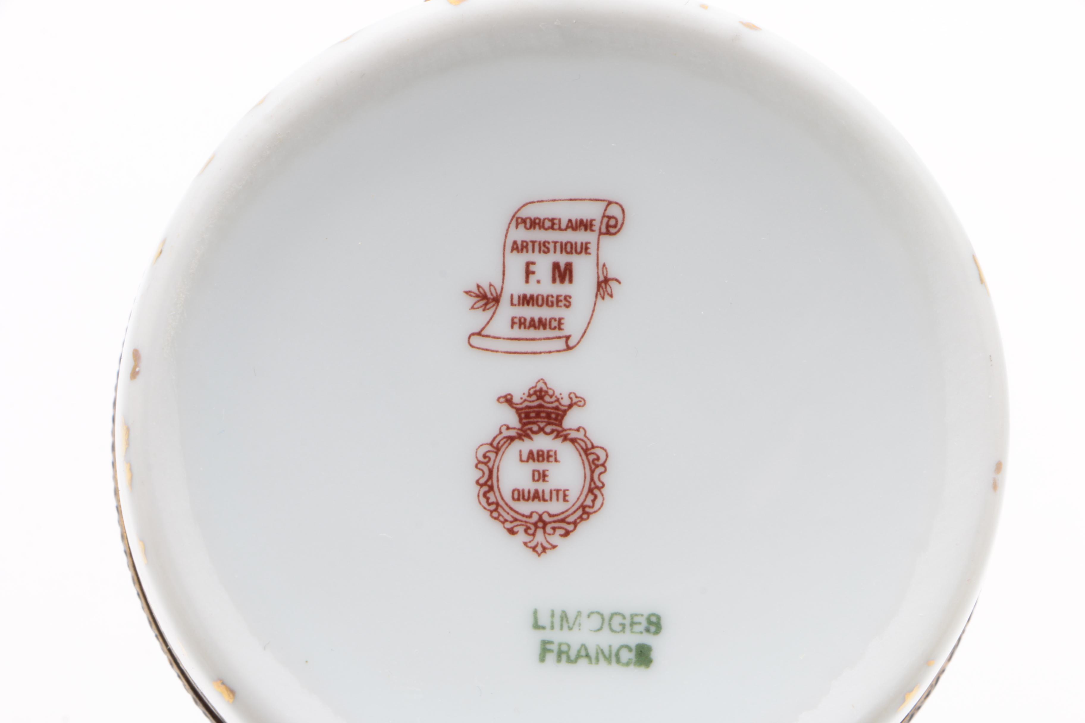 Fontanille & Marraud Limoges Porcelain "Santa Claus" Trinket Box