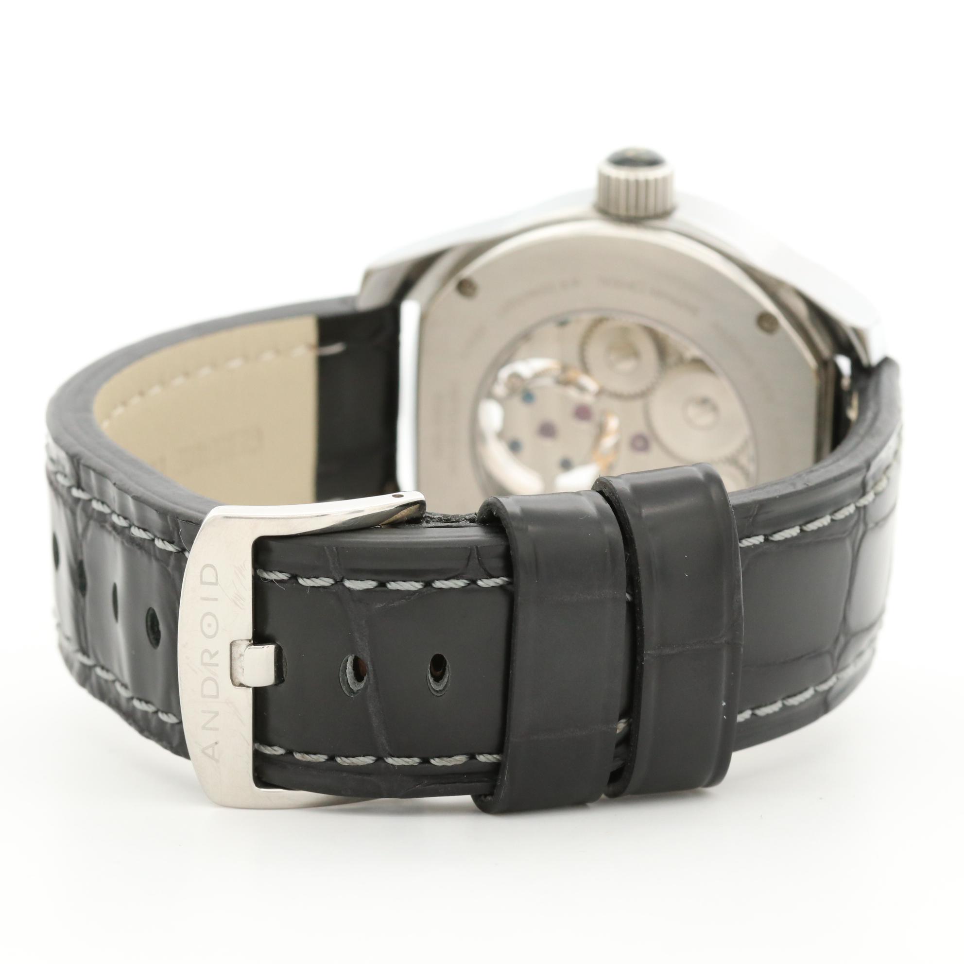 Android Antigravity Tungsten Tourbillon Watch With Mother of Pearl Dial