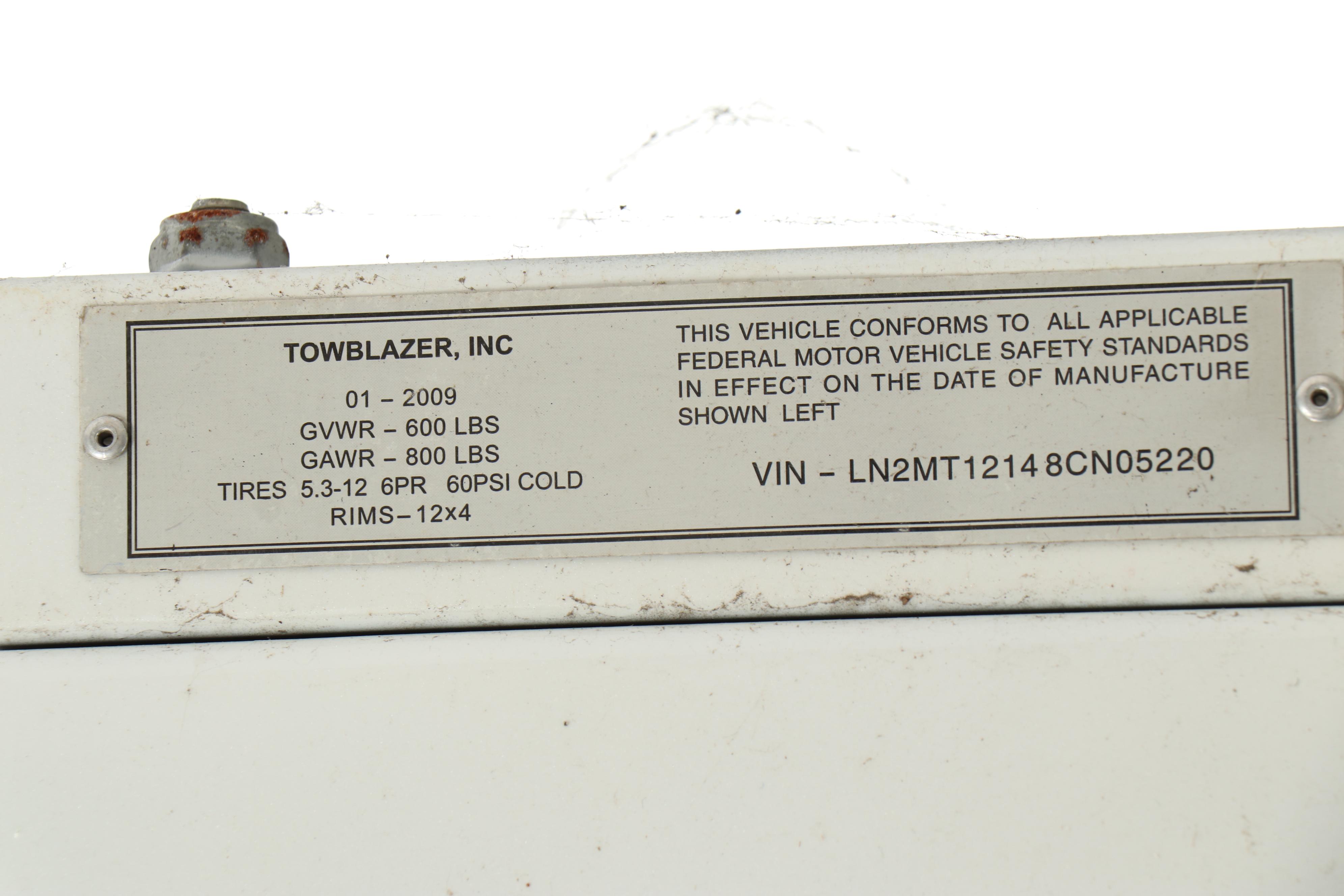 2009 Towblazer Pull Behind Motorcycle Trailer