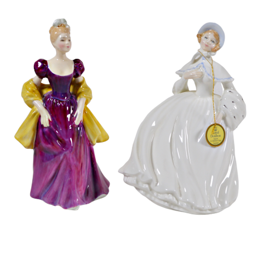 Royal Doulton "Jessica" and "Loretta" Porcelain Figurines