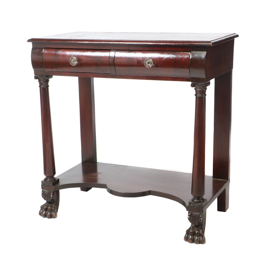 Empire Revival Mahogany Pier Table / Server, Late 19th Century