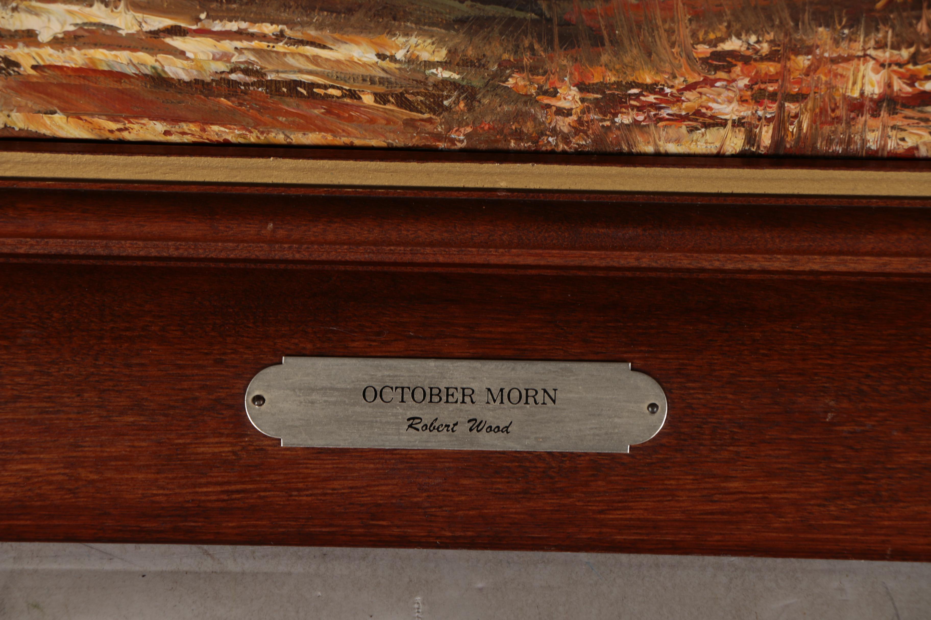 Attributed to Robert Wood Landscape Oil Painting "October Morn"