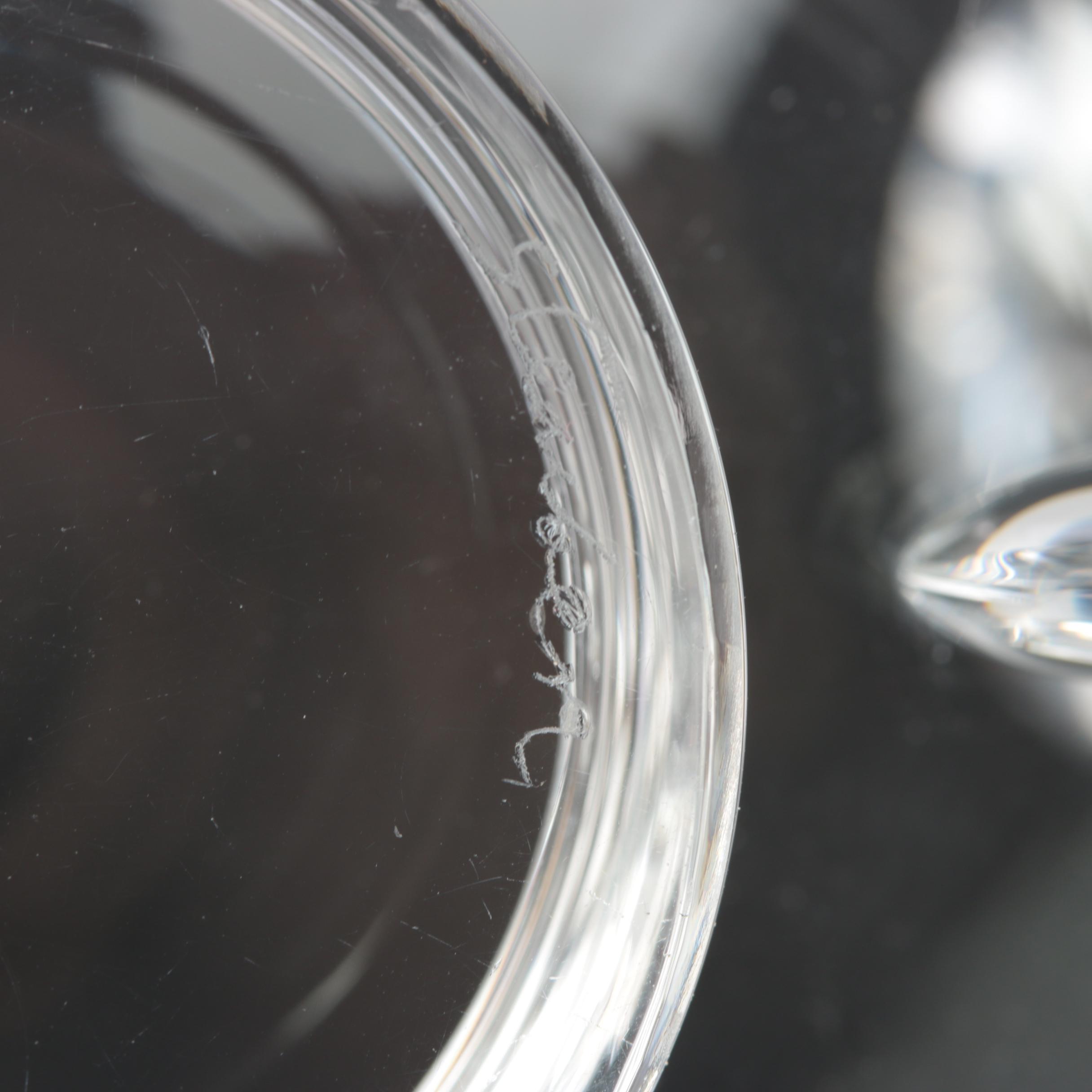 Steuben Art Glass Creamer and Sugar Bowl Designed by Irene Benton, Mid-Century