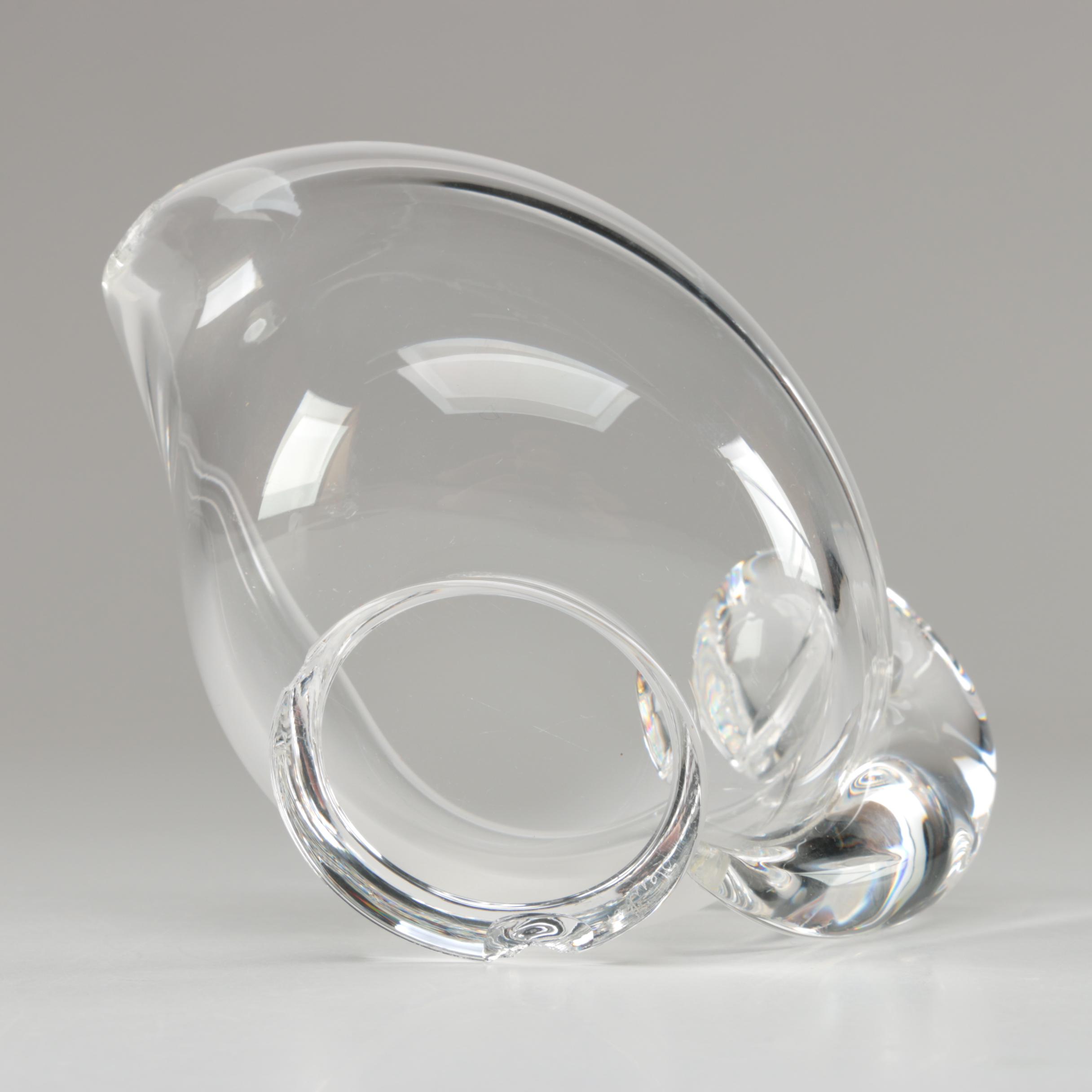 Steuben Art Glass Creamer and Sugar Bowl Designed by Irene Benton, Mid-Century