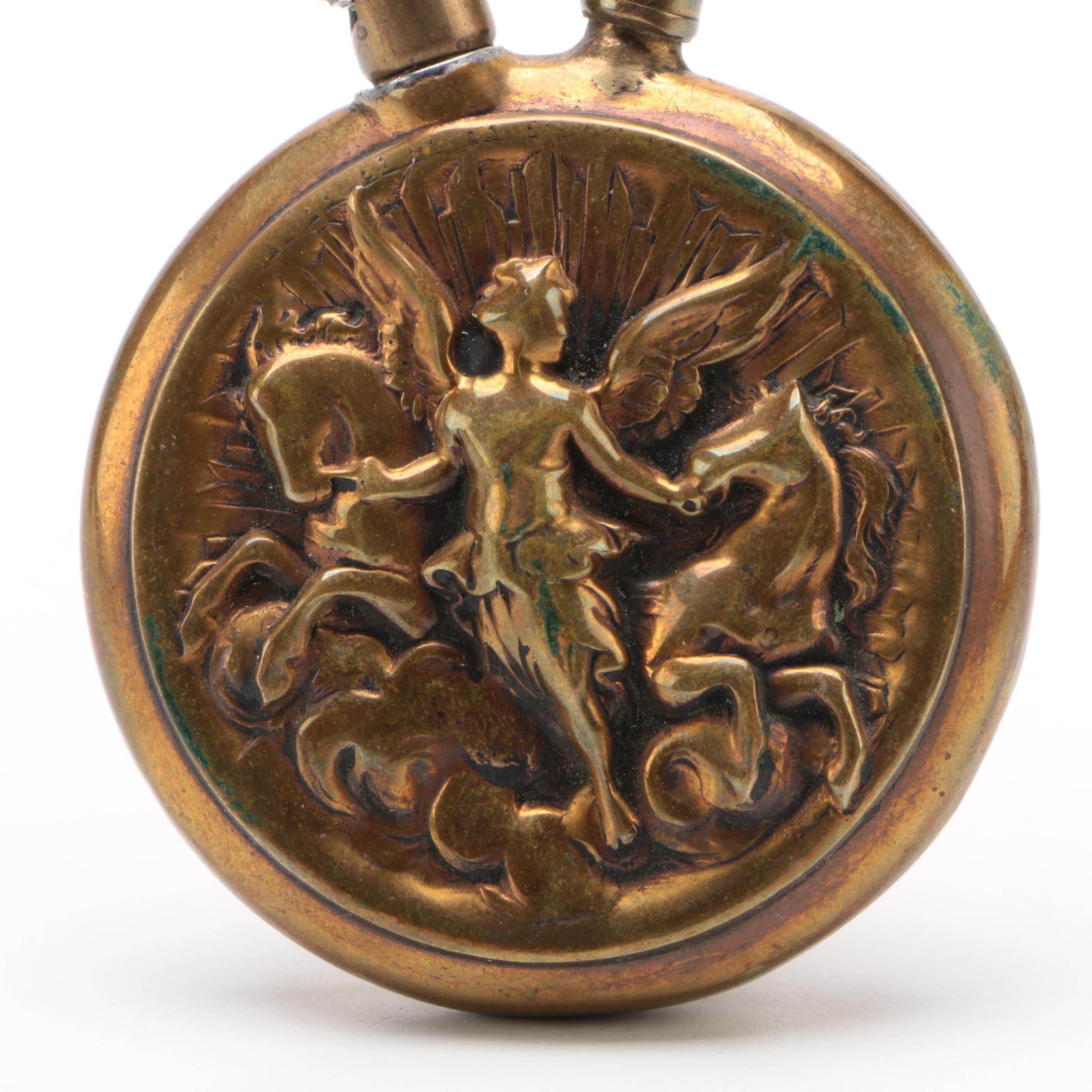 La Guerre Brass and Copper WW I Trench Art Lighter, Circa 1915