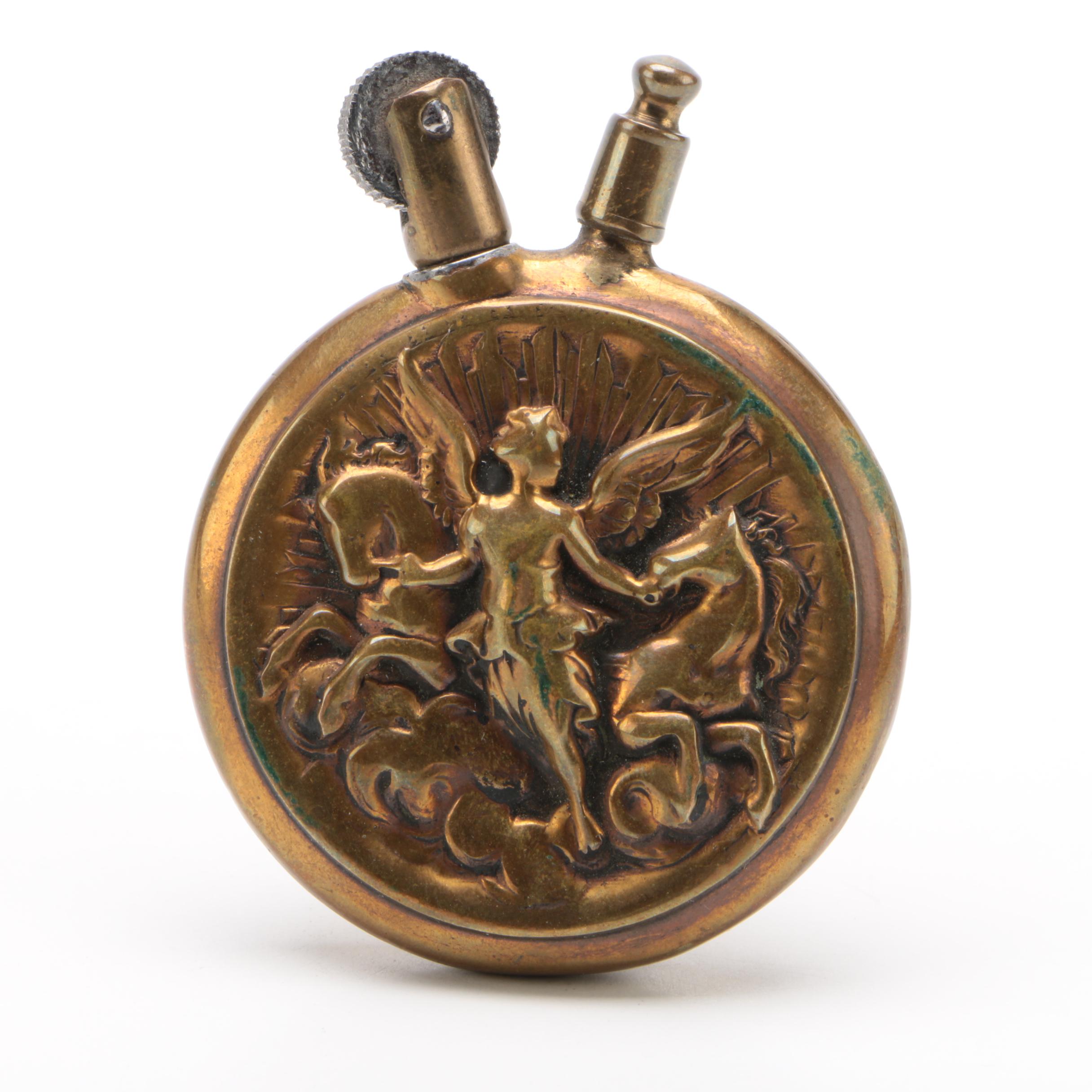 La Guerre Brass and Copper WW I Trench Art Lighter, Circa 1915