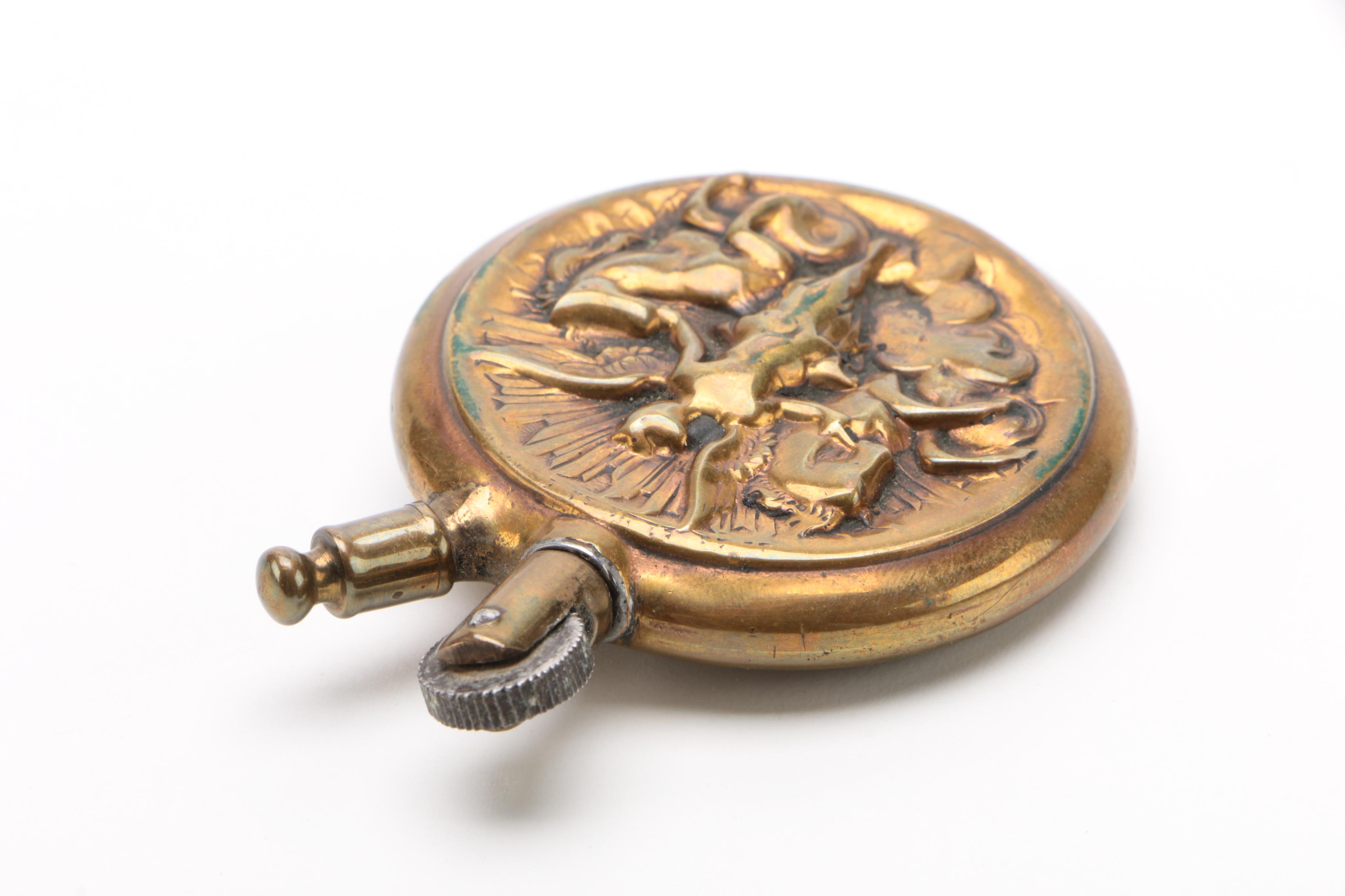 La Guerre Brass and Copper WW I Trench Art Lighter, Circa 1915