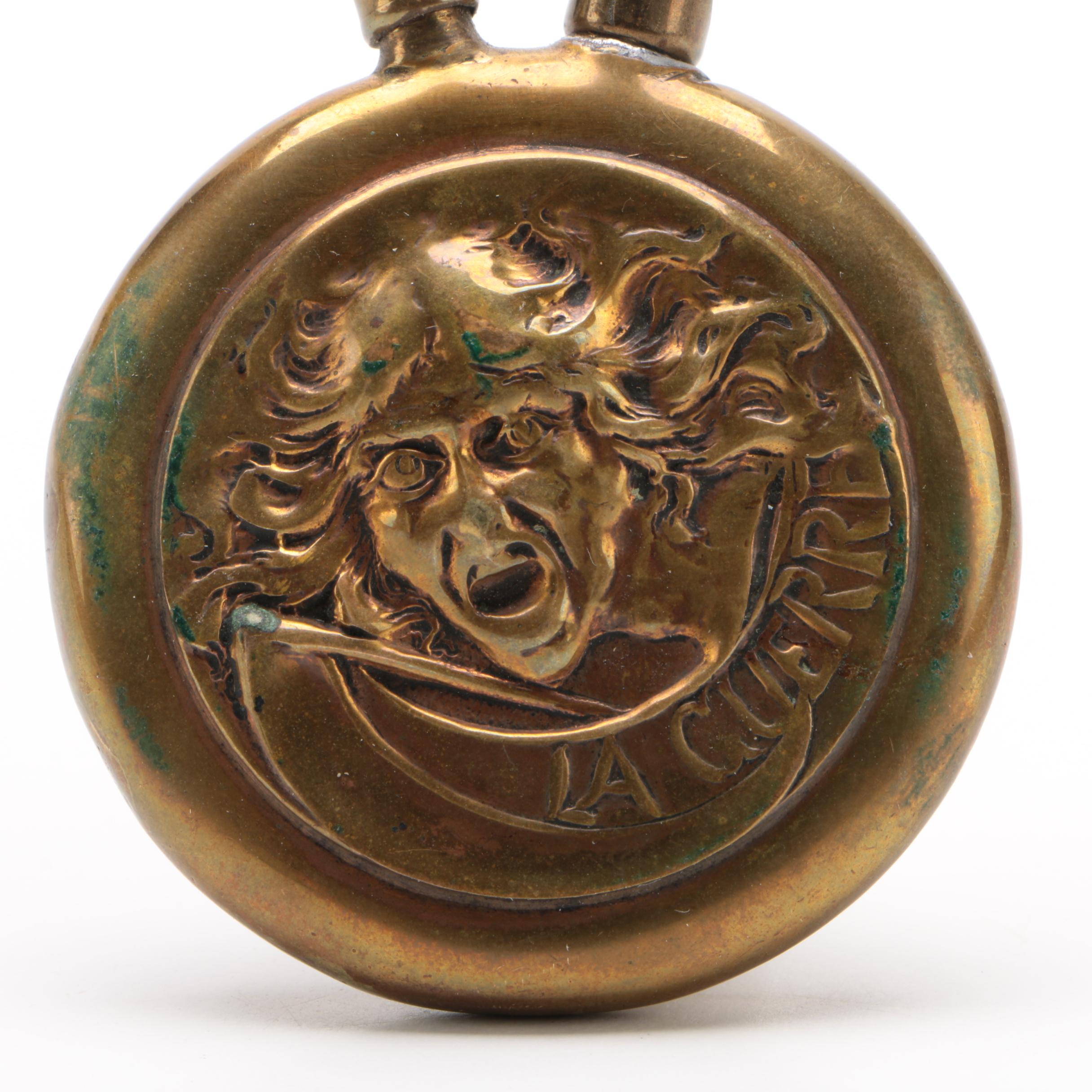 La Guerre Brass and Copper WW I Trench Art Lighter, Circa 1915