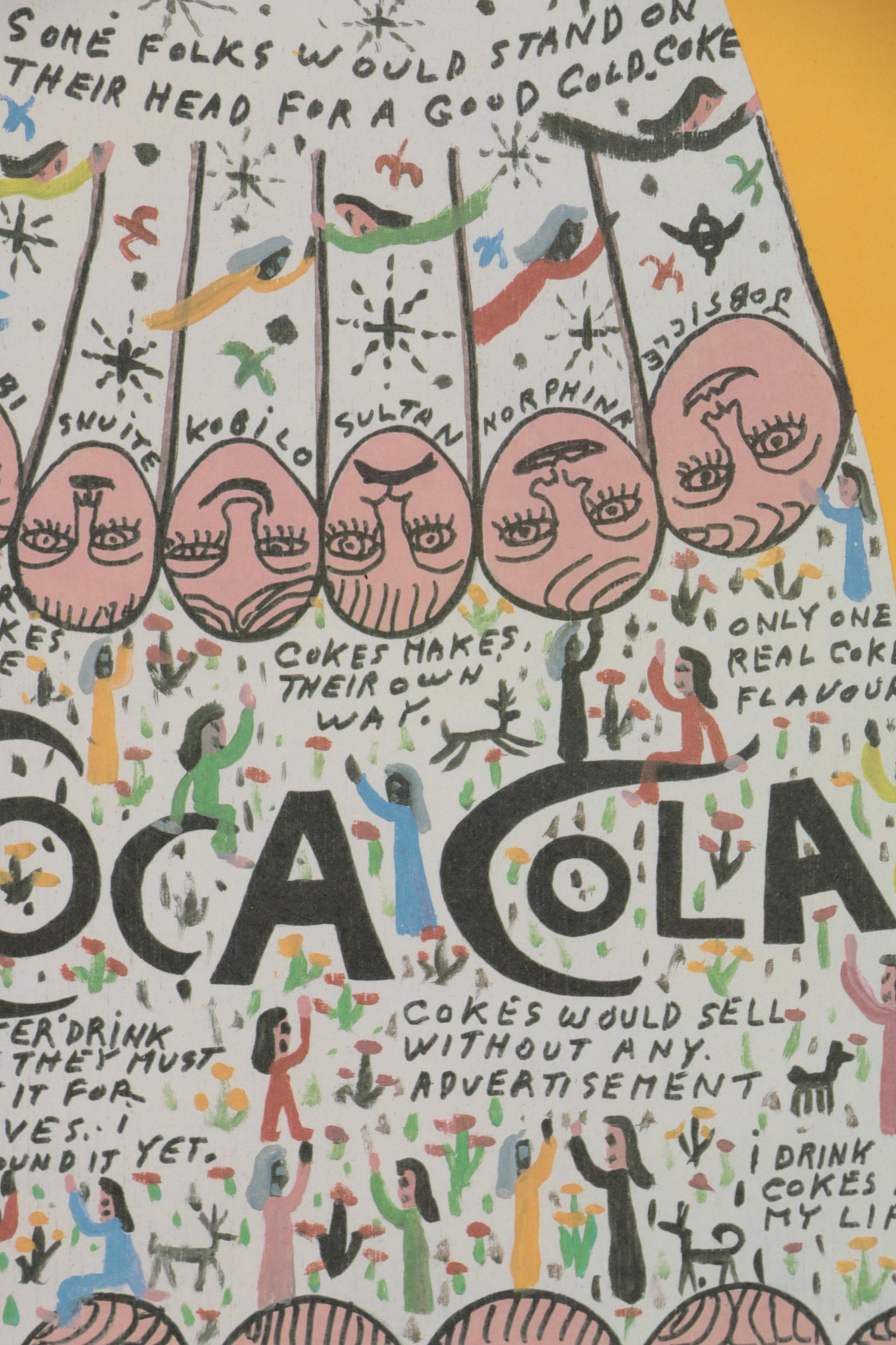 Howard Finster Offset Lithograph "Mr. Coke", 1989