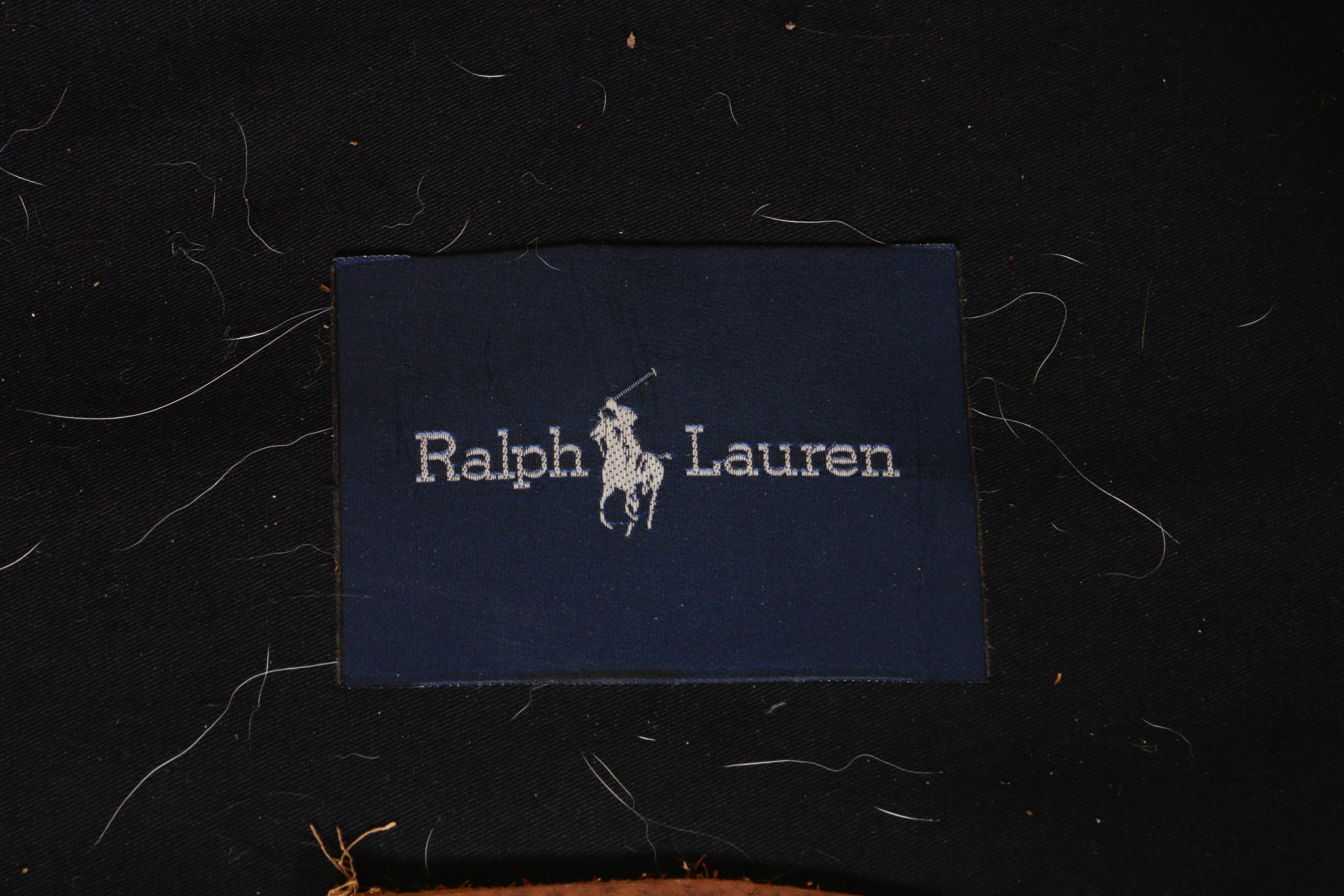 Ralph Lauren Nailhead Tufted Back Leather Club Chair