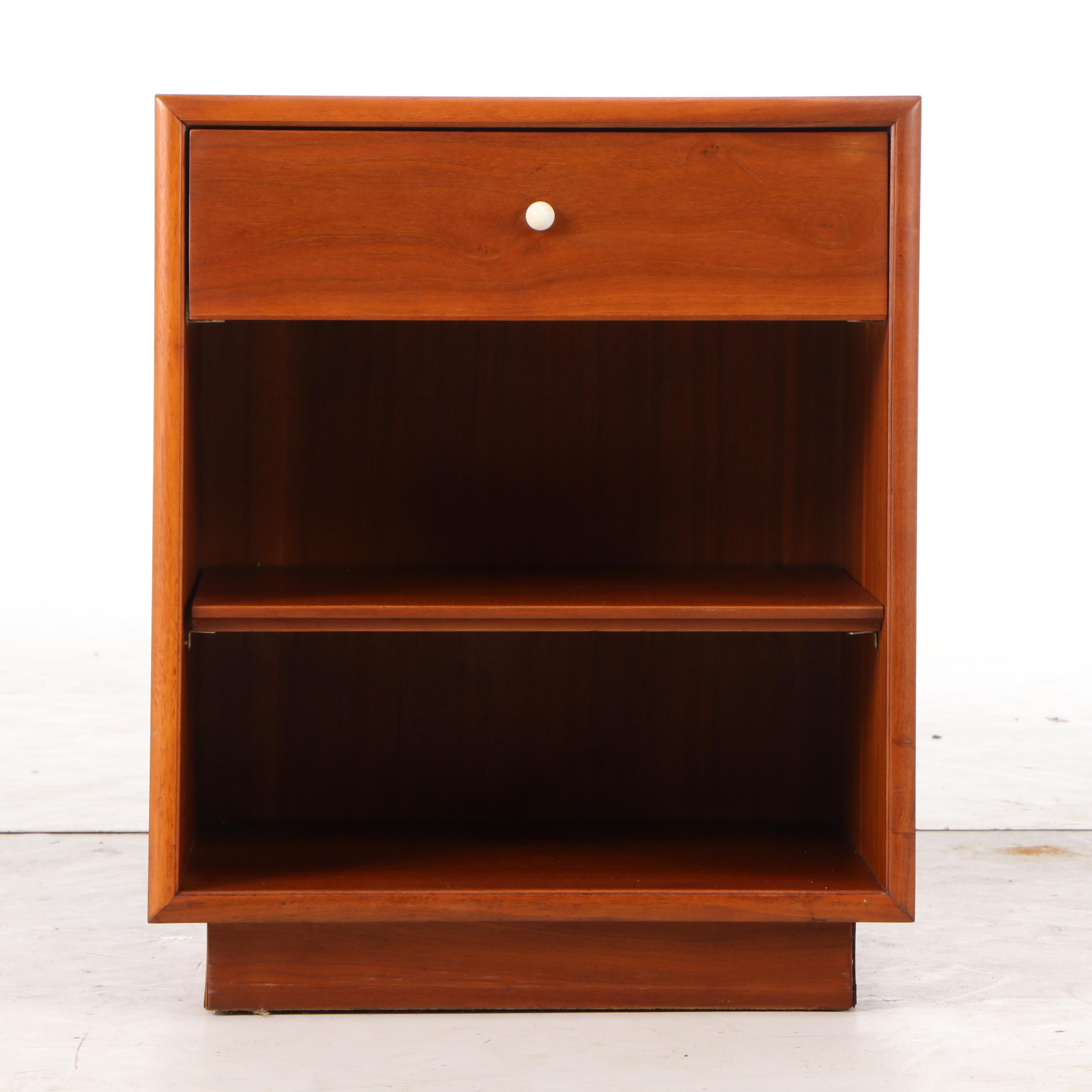 Drexel Walnut Nightstand, Mid 20th Century