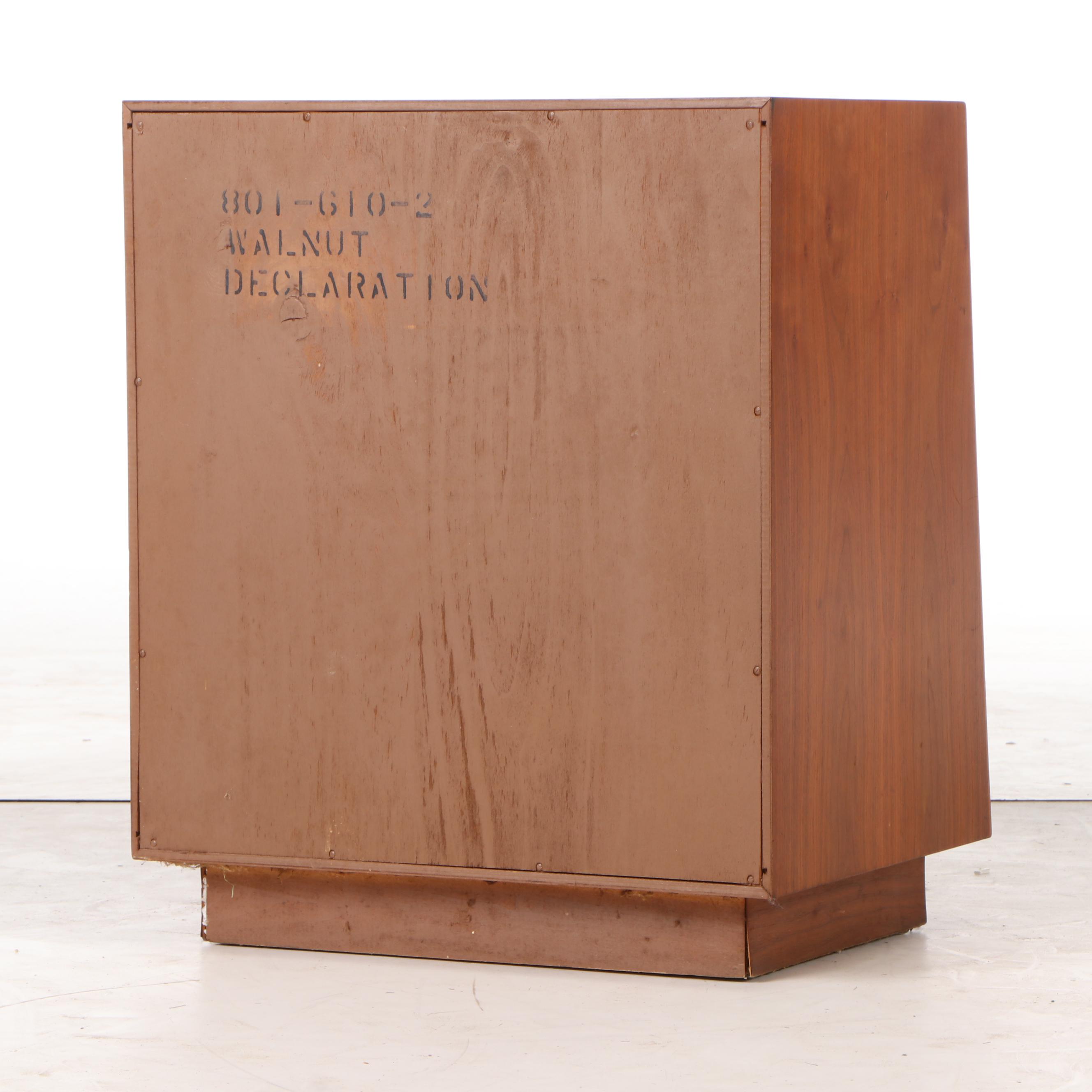 Drexel Walnut Nightstand, Mid 20th Century