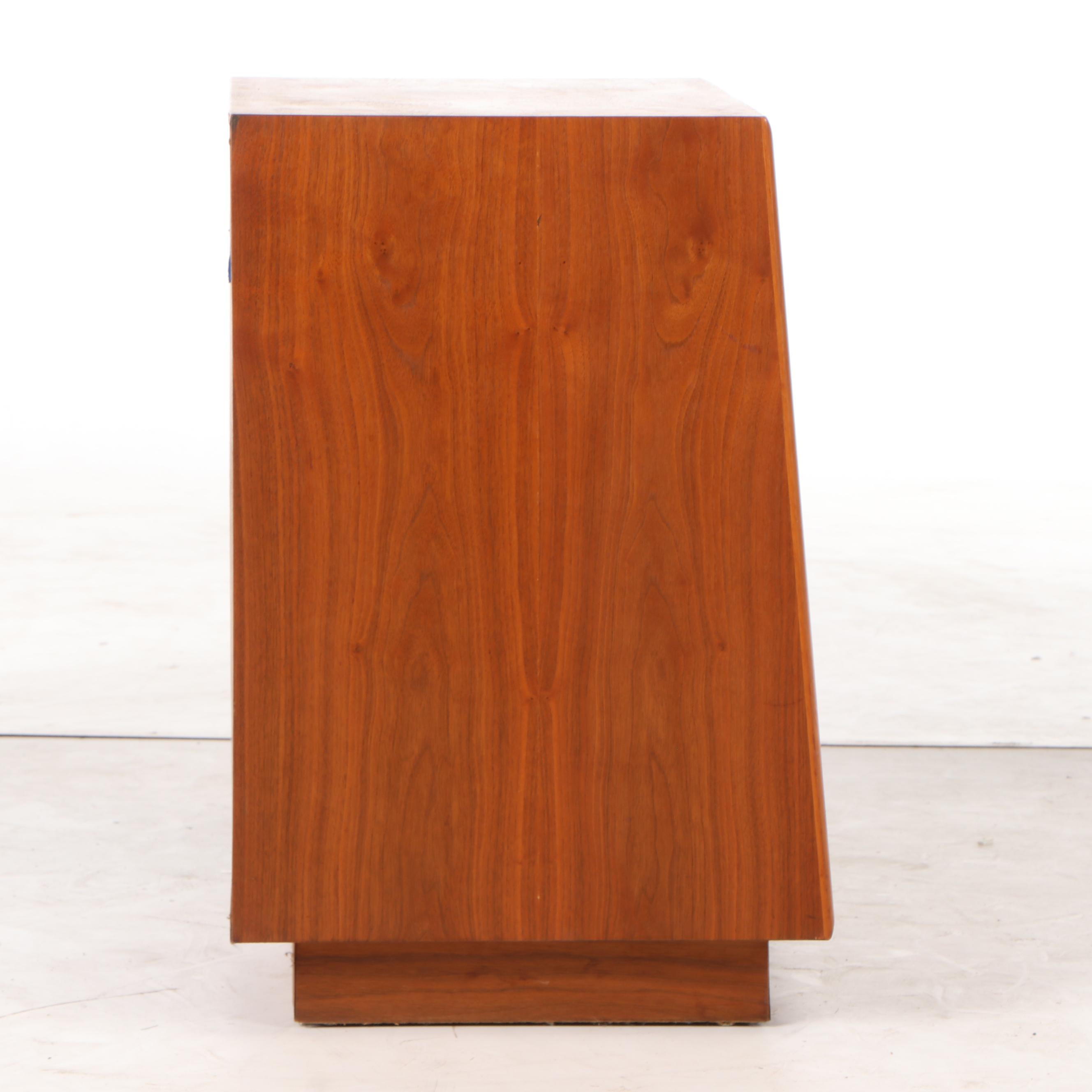 Drexel Walnut Nightstand, Mid 20th Century