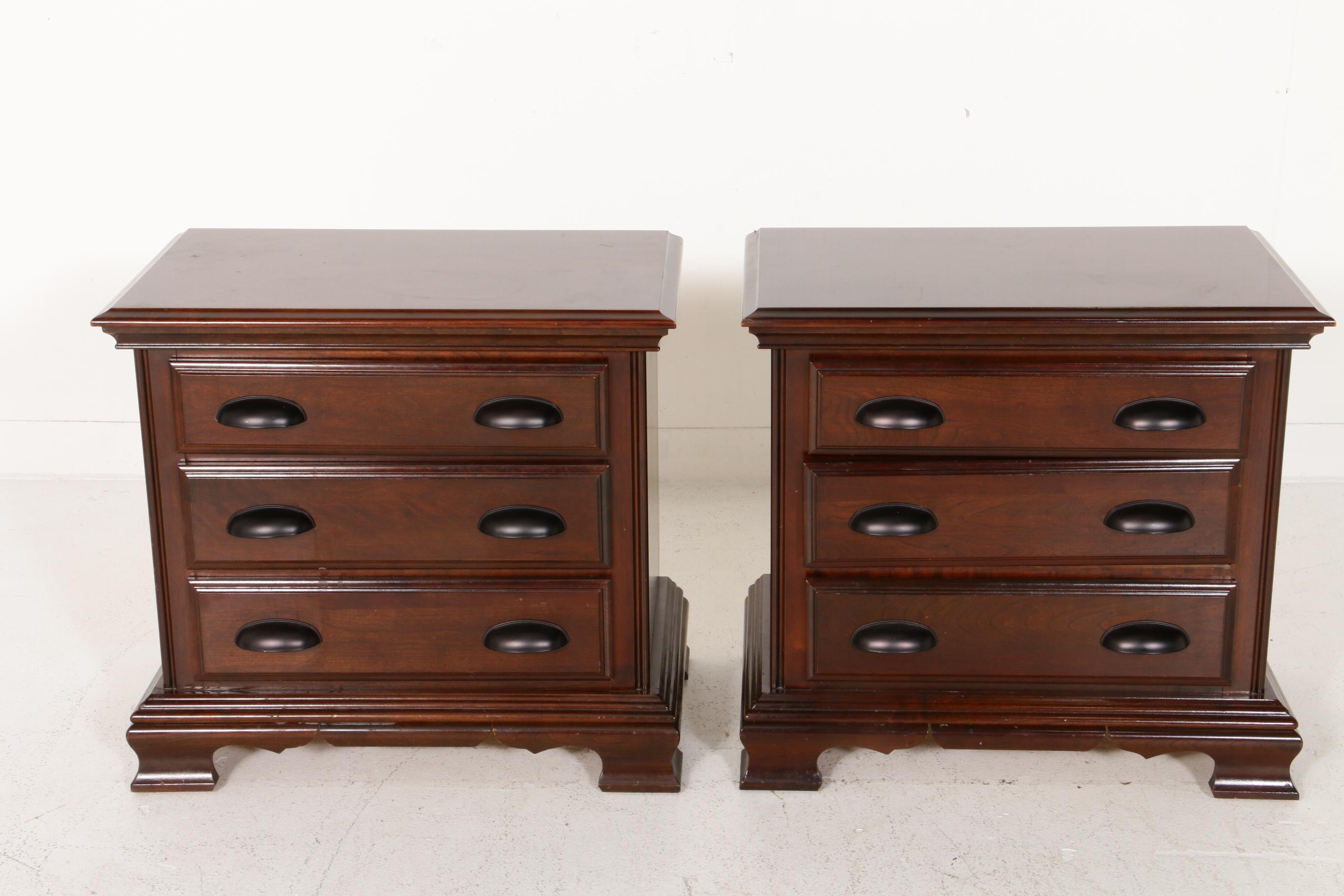 Kincaid "Cherry Mountain II" Three-Drawer Nightstands, Contemporary