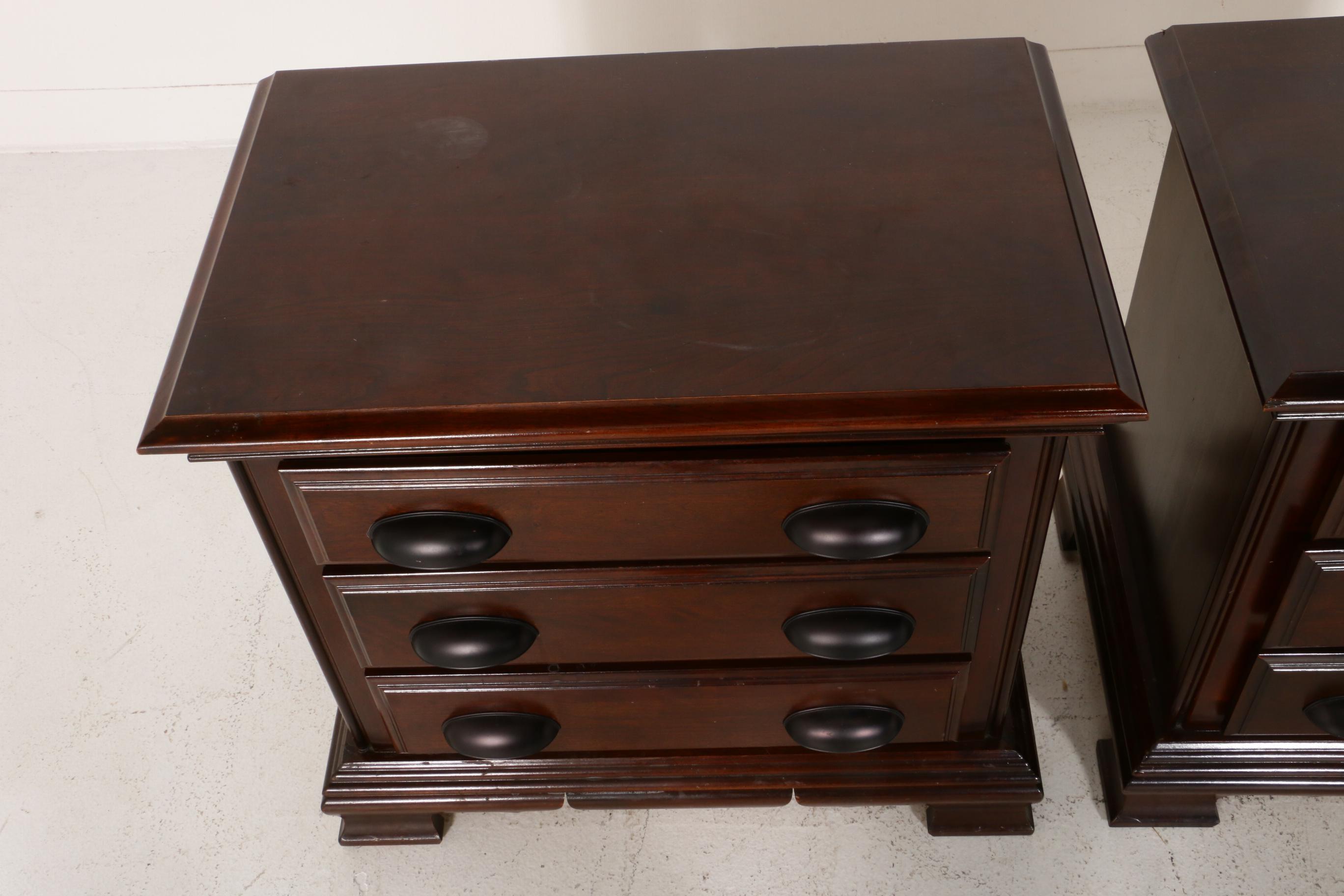 Kincaid "Cherry Mountain II" Three-Drawer Nightstands, Contemporary