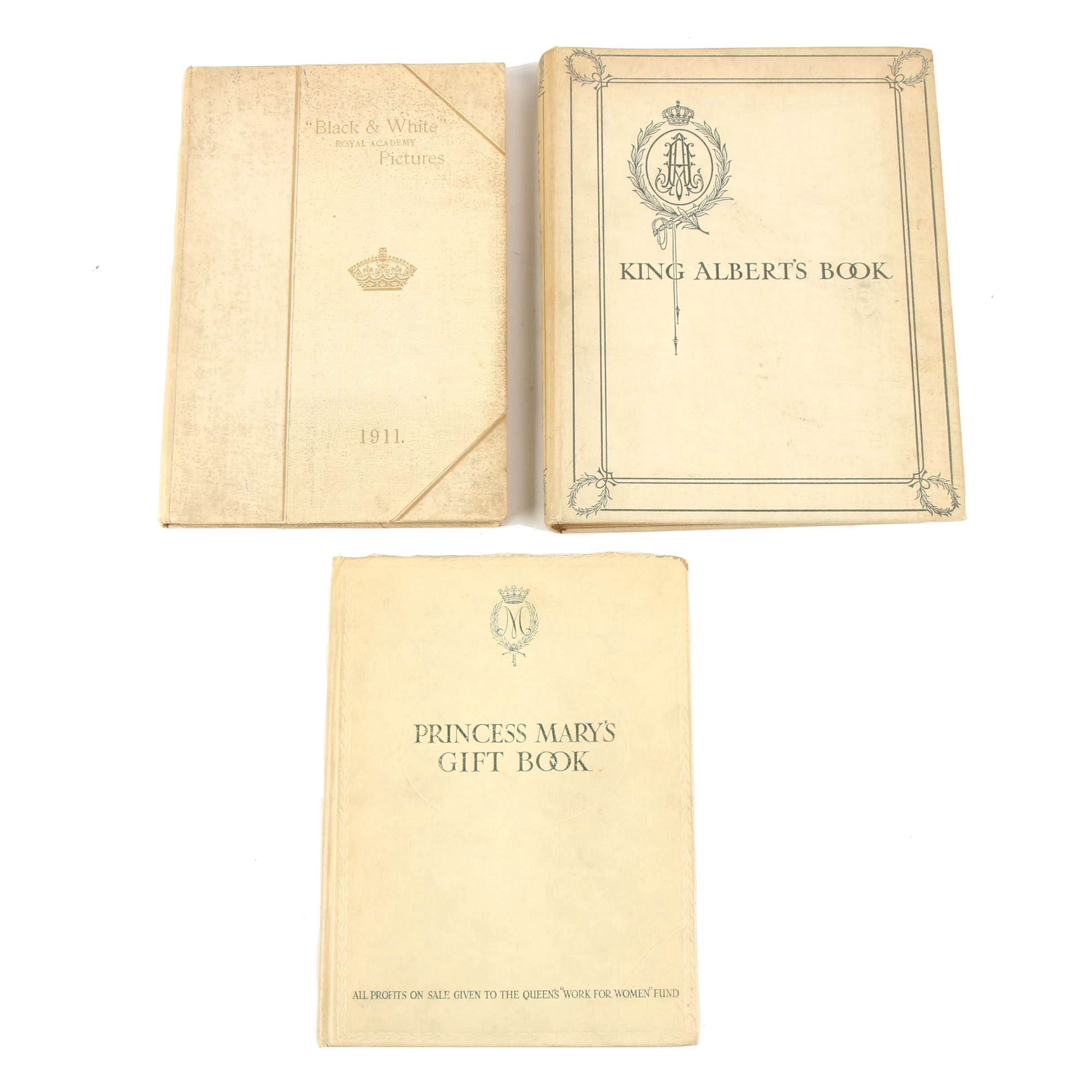 Illustrated "King Albert's Book" with Additional Illustrated Art Books