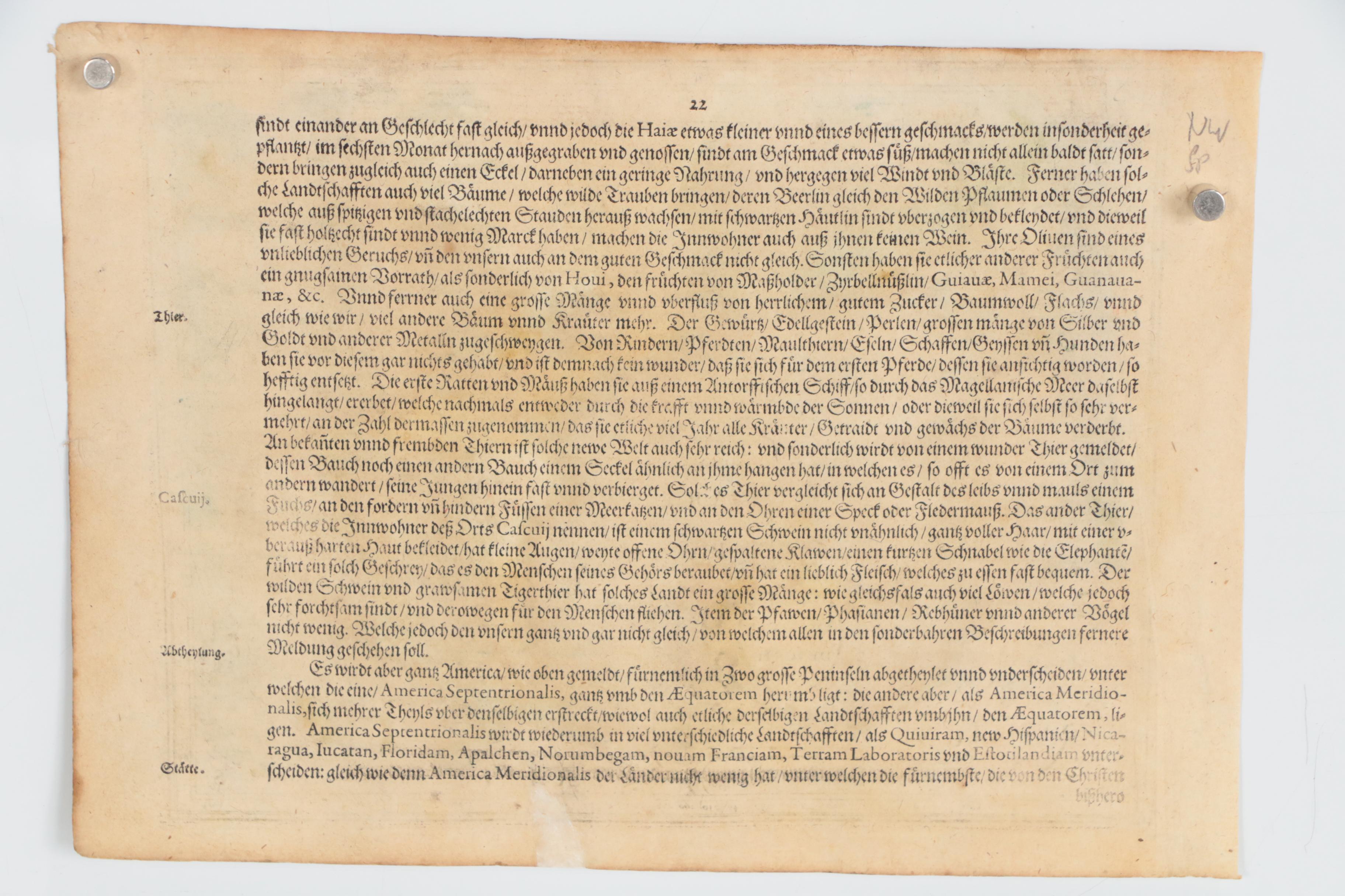 Mercator/Hondius Hand-Colored Map Engraving "Americae Descrip.", 17th Century